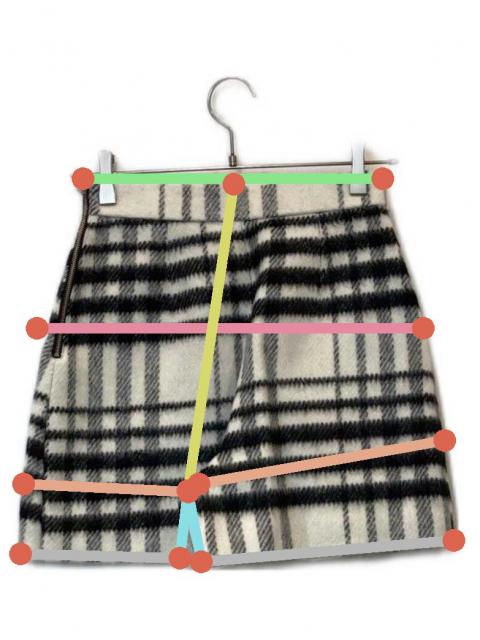 中古・古着通販】sheller (シェリエ) ウール混チェックミニスカート