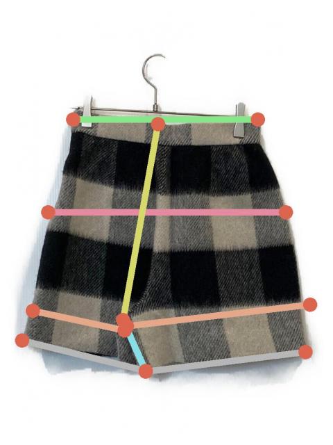 中古・古着通販】sheller (シェリエ) ブロックチェックショートパンツ