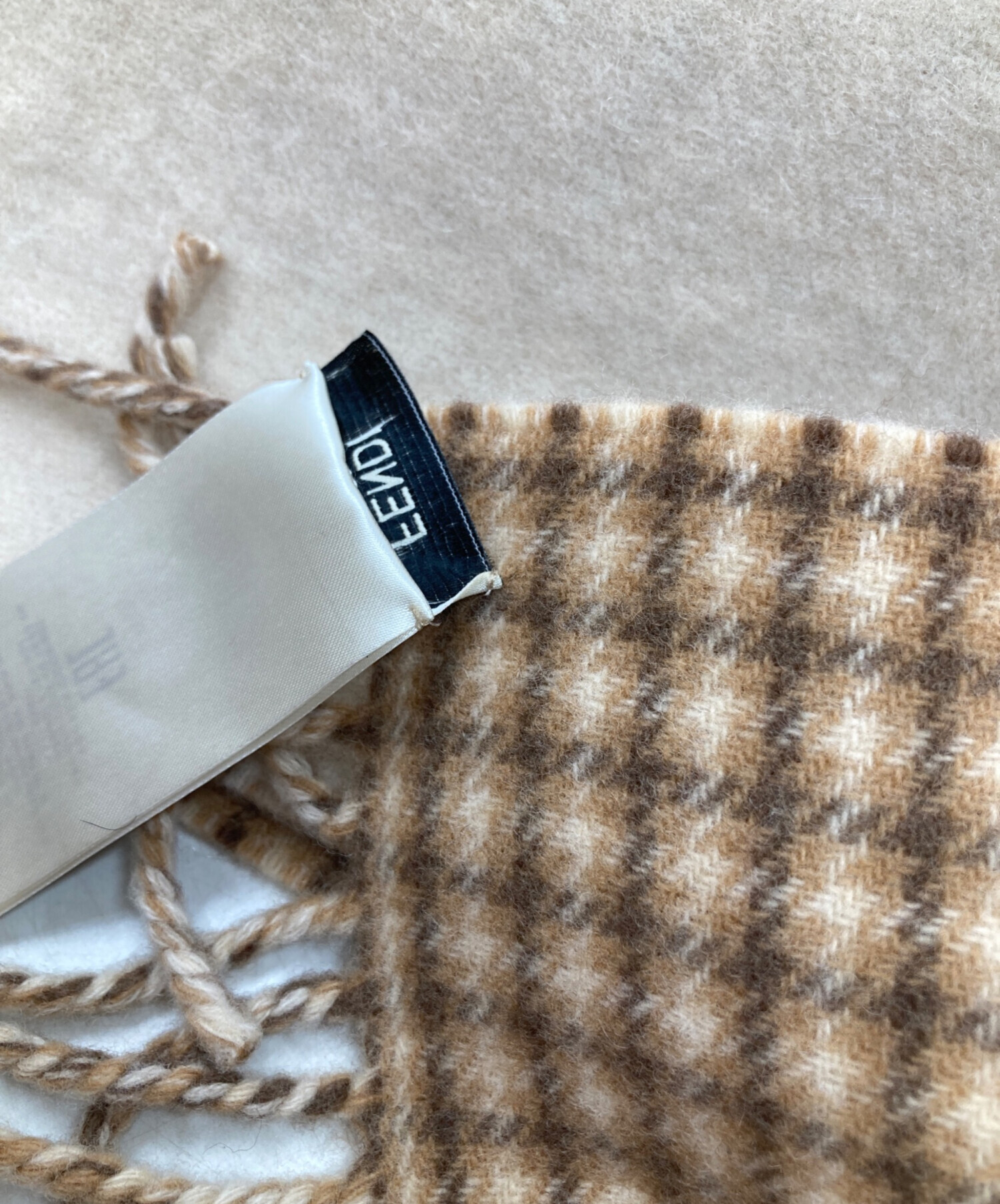 中古・古着通販】FENDI (フェンディ) ロゴチェックマフラー FXT334