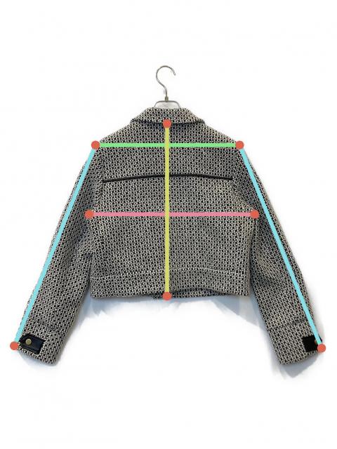 中古・古着通販】sheller (シェリエ) Leather combination tweed