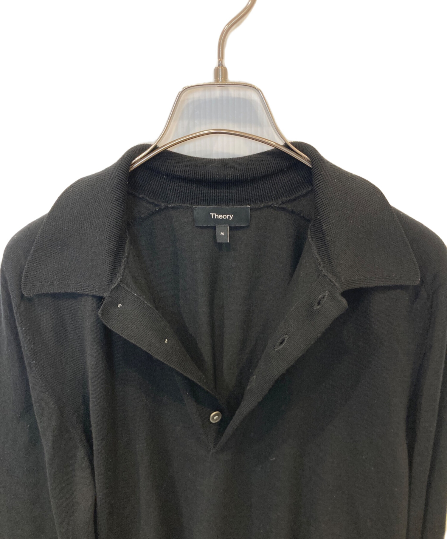 セオリー Theory ニットポロシャツ ブラック M 中古・古着通販】theory (セオリー) ウールニットポロシャツ 02