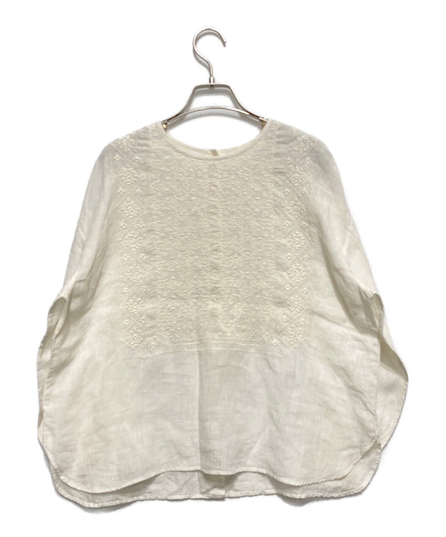 maison de soil 刺繍リネンブラウス