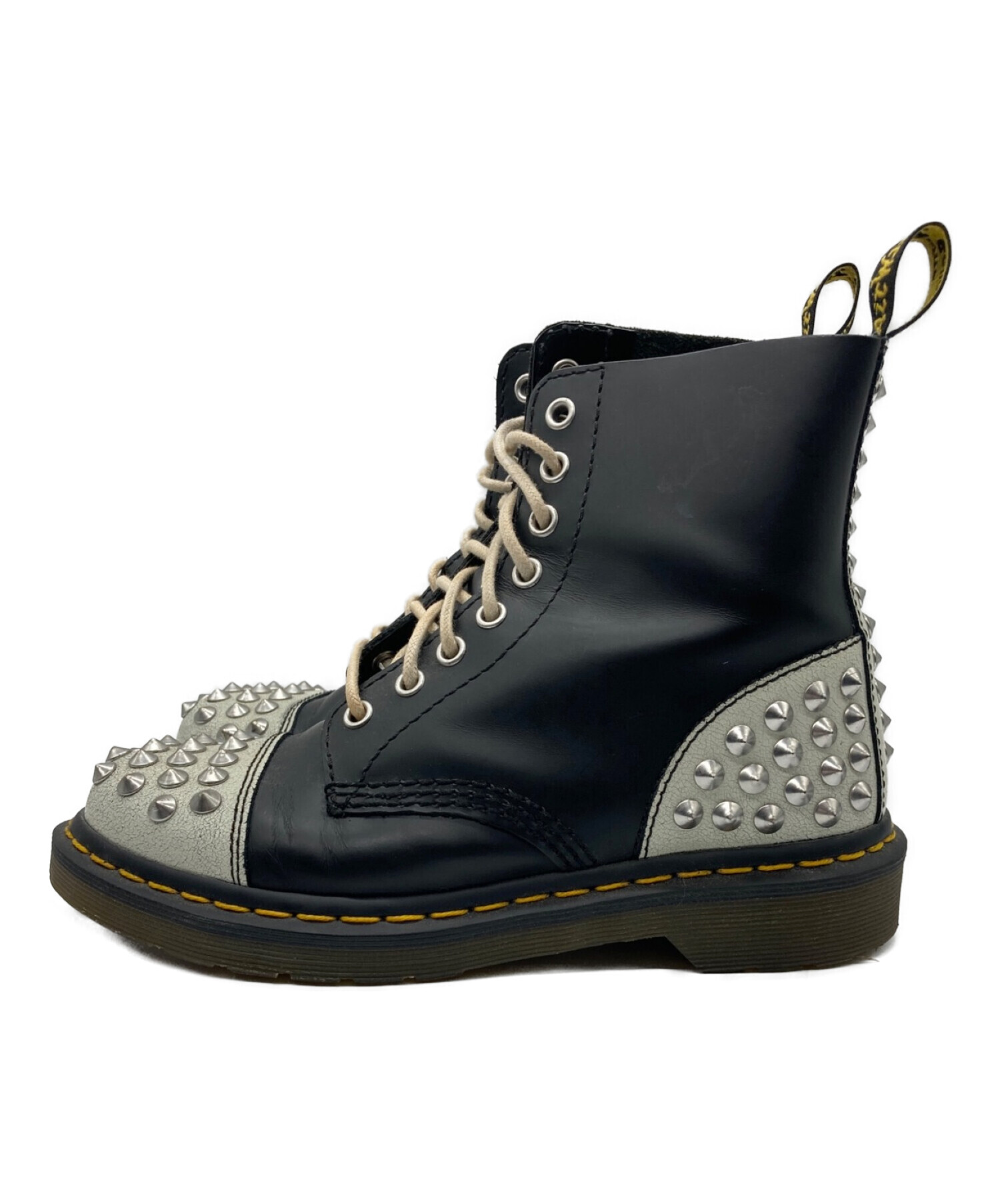 極美品☆23㎝ Dr. Martens ブラック スタッズブーツ 本革 UK4 Dr.Martens - 極美品☆23㎝ Dr. Martens ブラック スタッズブーツ 本革 UK4