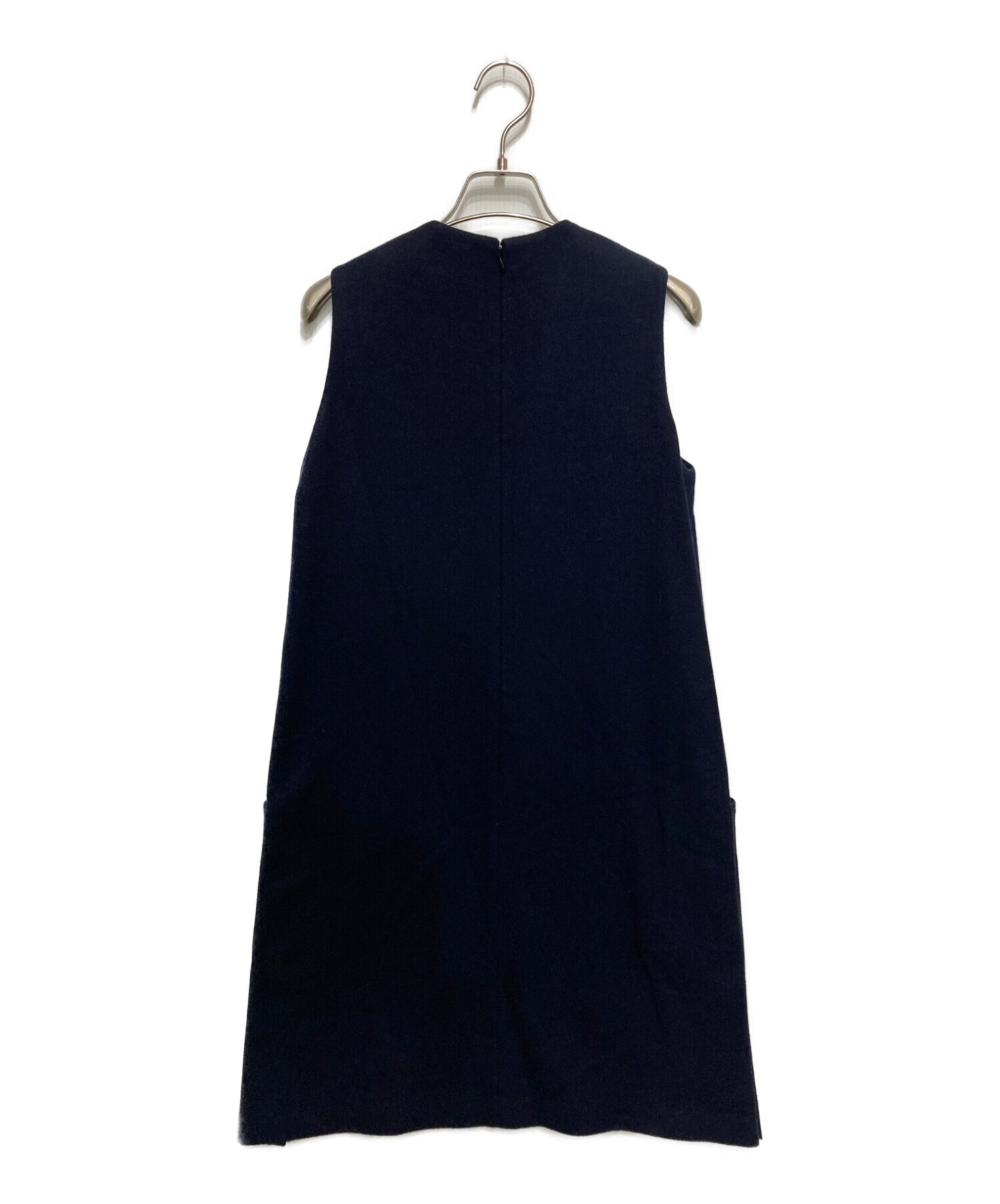 YOKO CHAN ノースリーブワンピース 36 ネイビー ヨーコチャン YOKOCHAN ノースリーブワンピース サイズ36 ネイビー