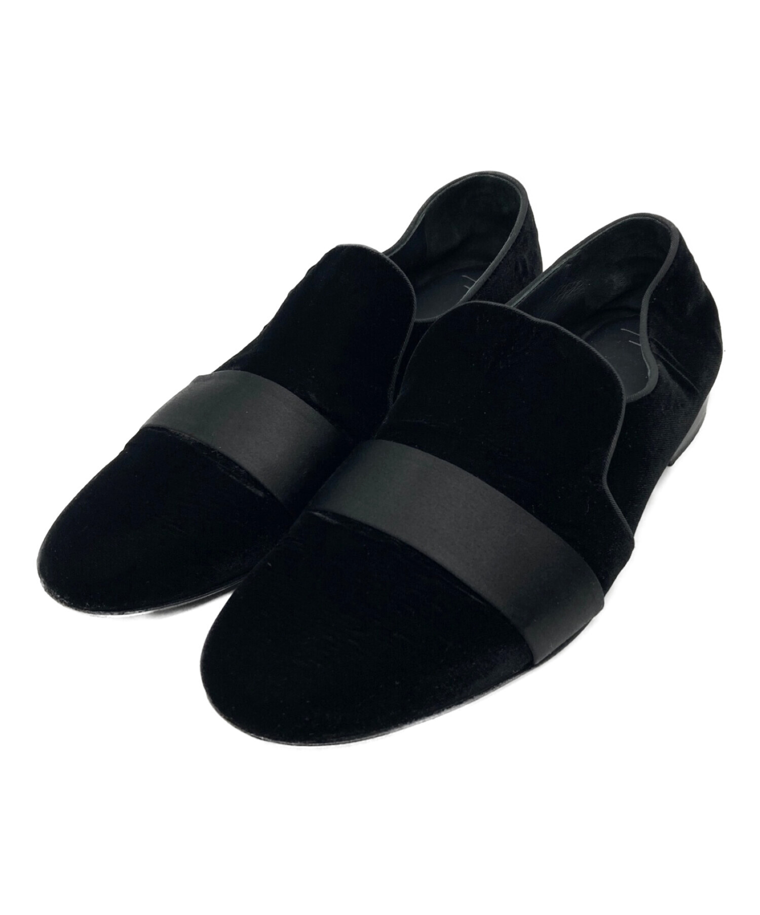 新品 GIUSEPPE ZANOTTI ブラックローファー ベロア GIUSEPPE ZANOTTI 