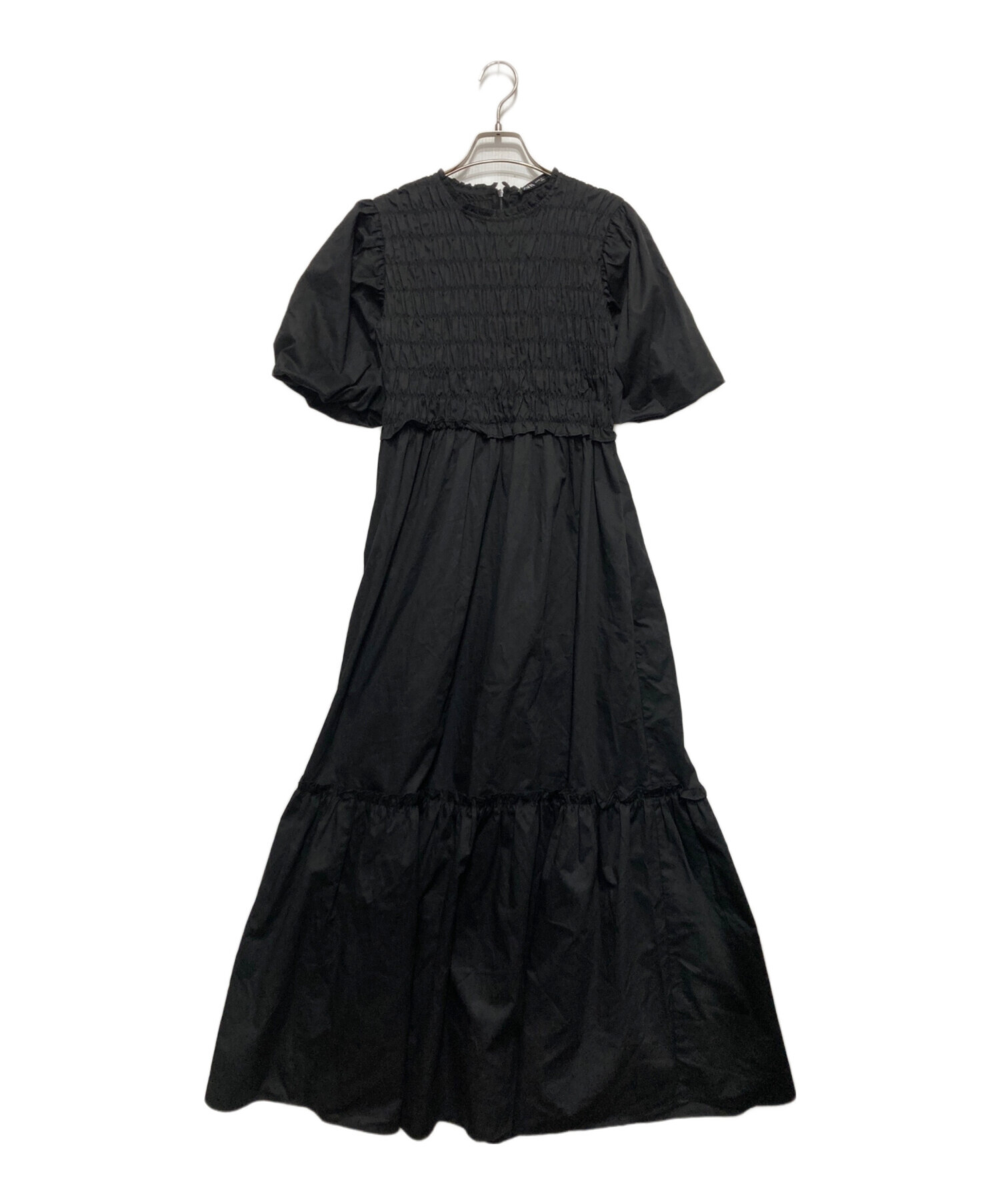 中古・古着通販】ZARA (ザラ) ブラウスワンピース ブラック サイズ:XS