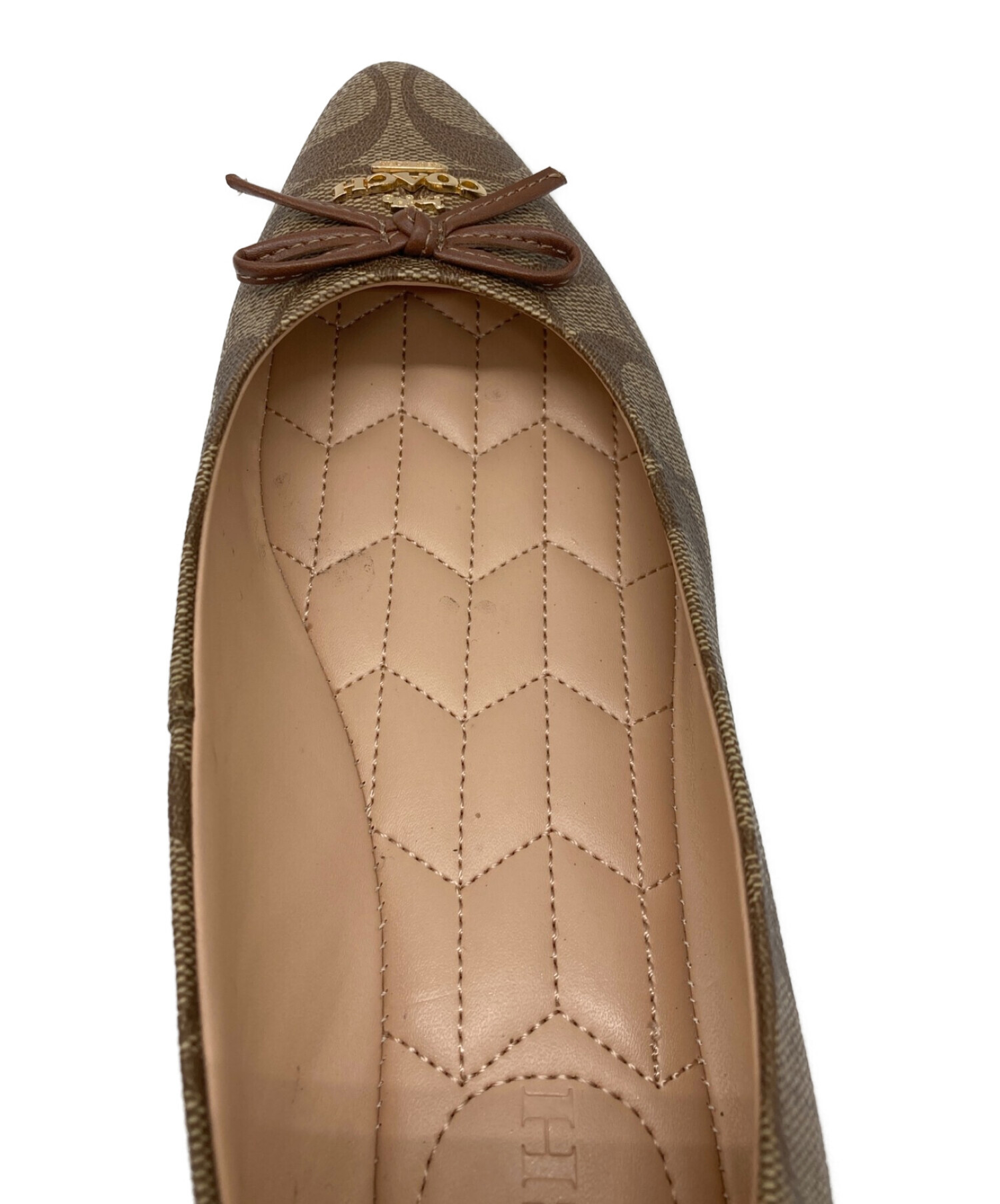 中古・古着通販】COACH (コーチ) リボンパンプス C2913 ブラウン