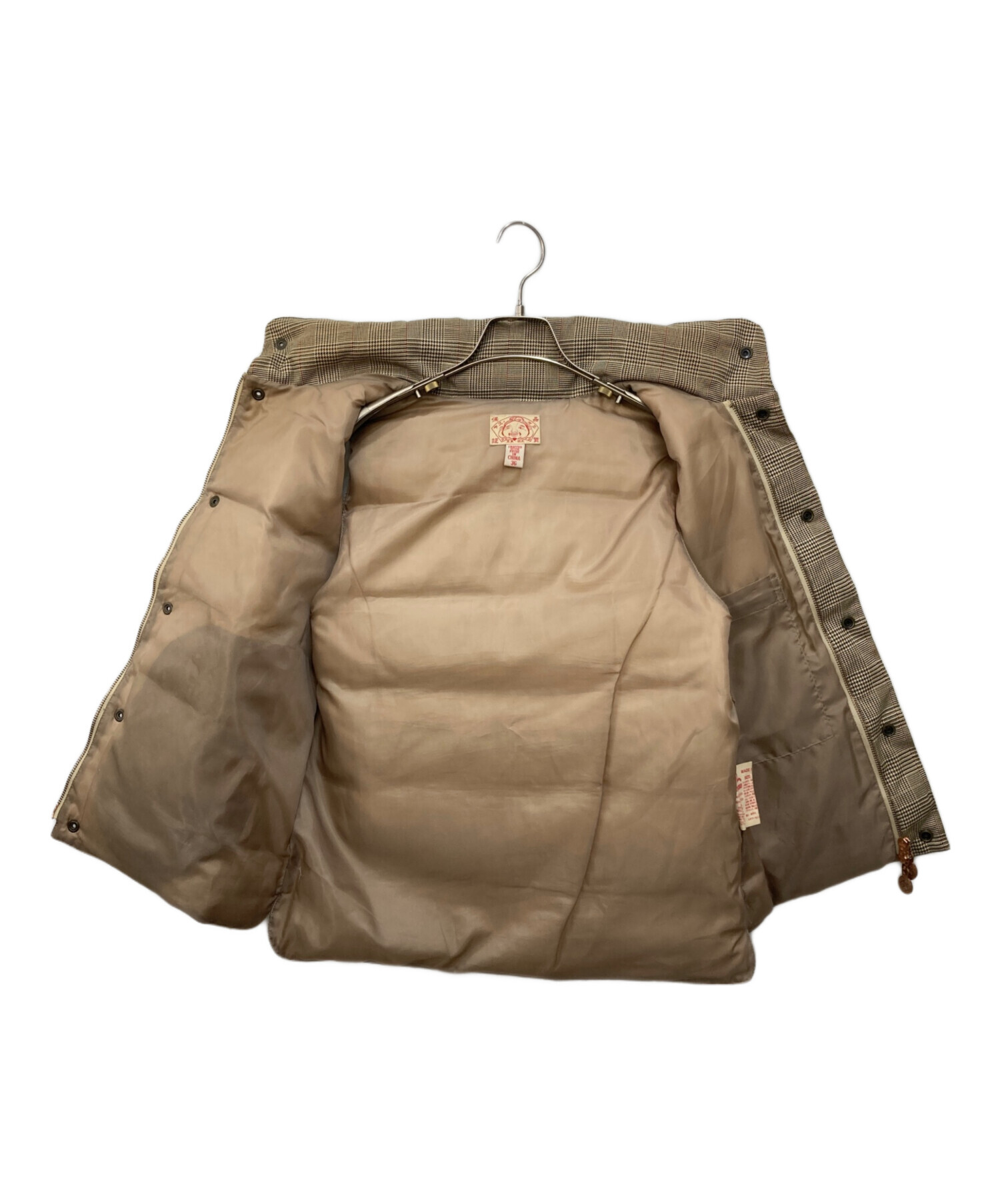 エヴィス　ダウンベスト 楽天市場】EVISU JEANS USED LADY'S ダウンベスト ブラック ジップ