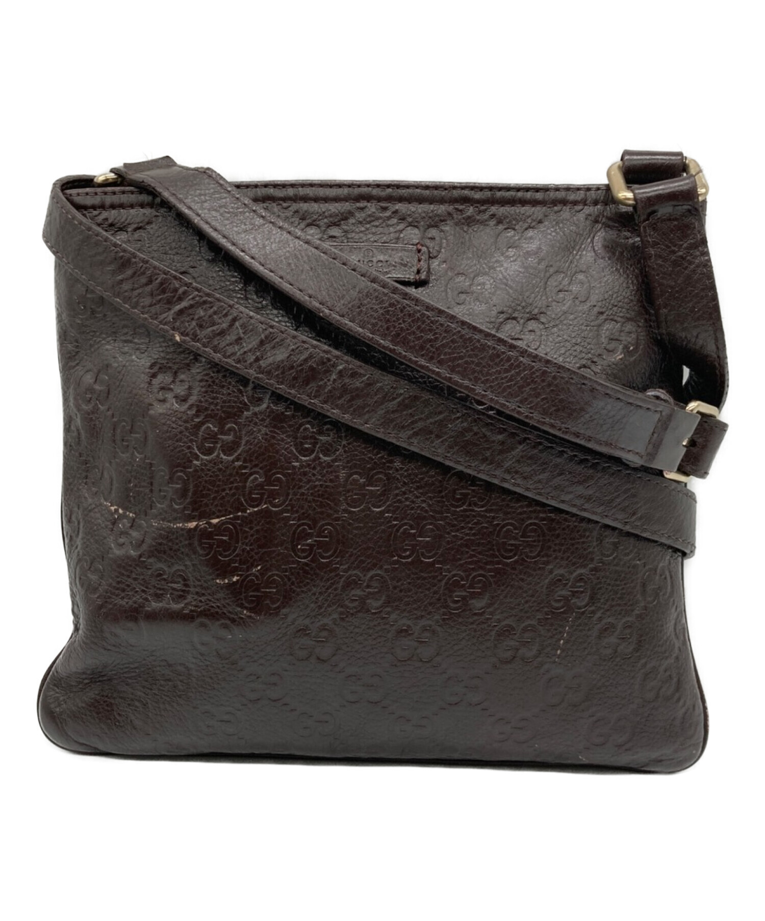 中古・古着通販】GUCCI (グッチ) レザーショルダーバッグ 201538 