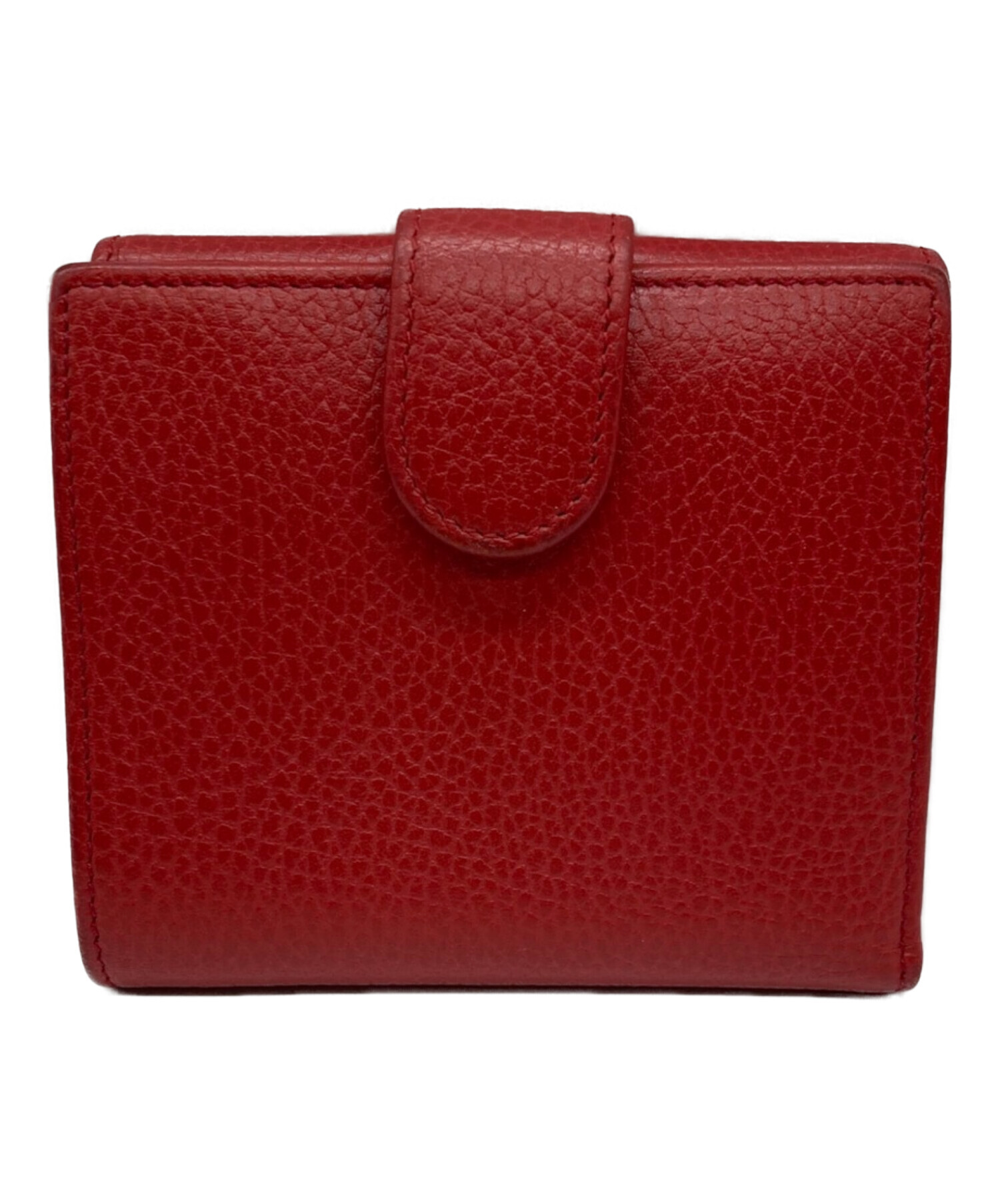 GUCCI レッド 三つ折り財布 GUCCI 三つ折り財布 レッド×ネイビー