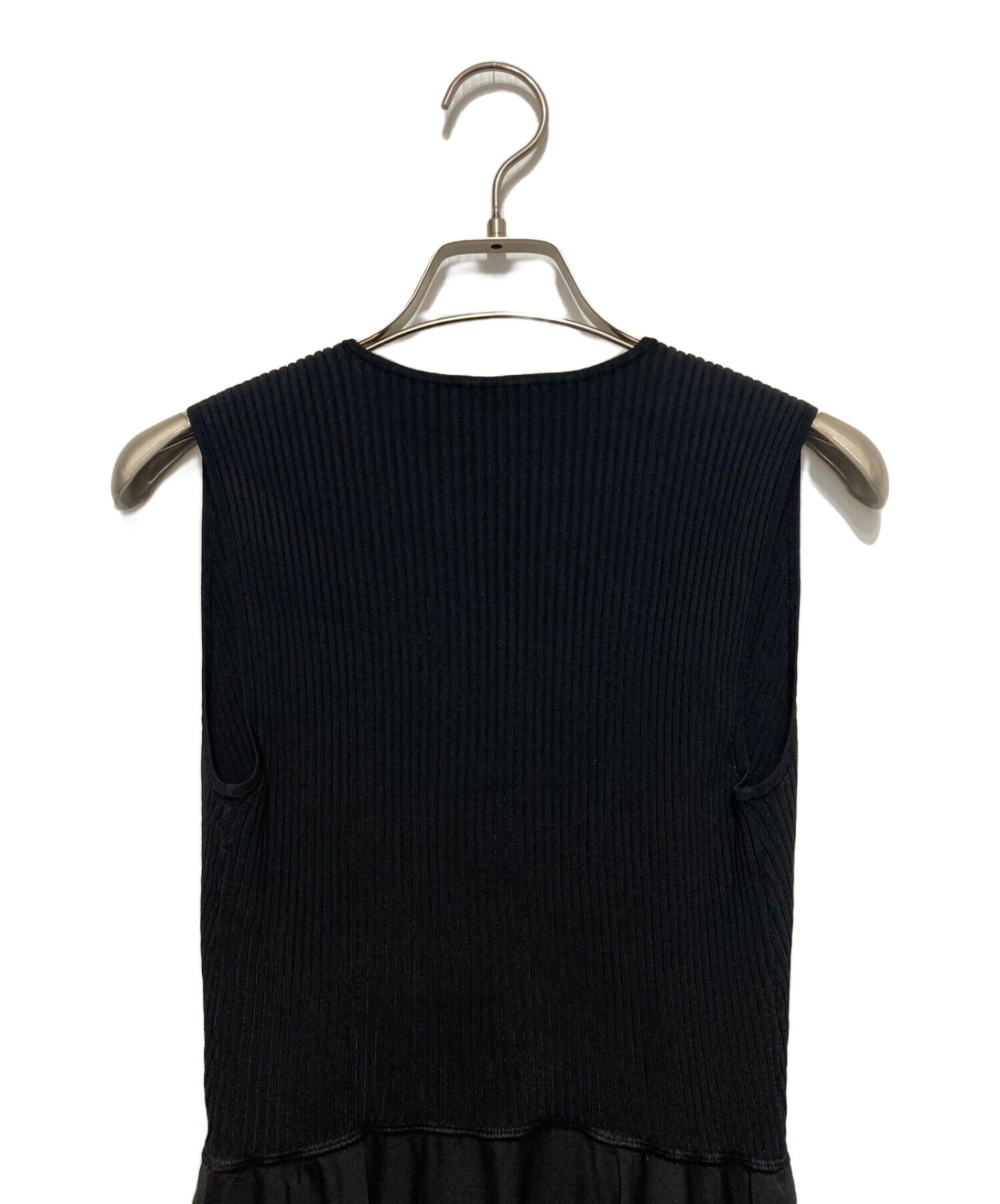 中古・古着通販】theory (セオリー) ノースリーブワンピース ブラック