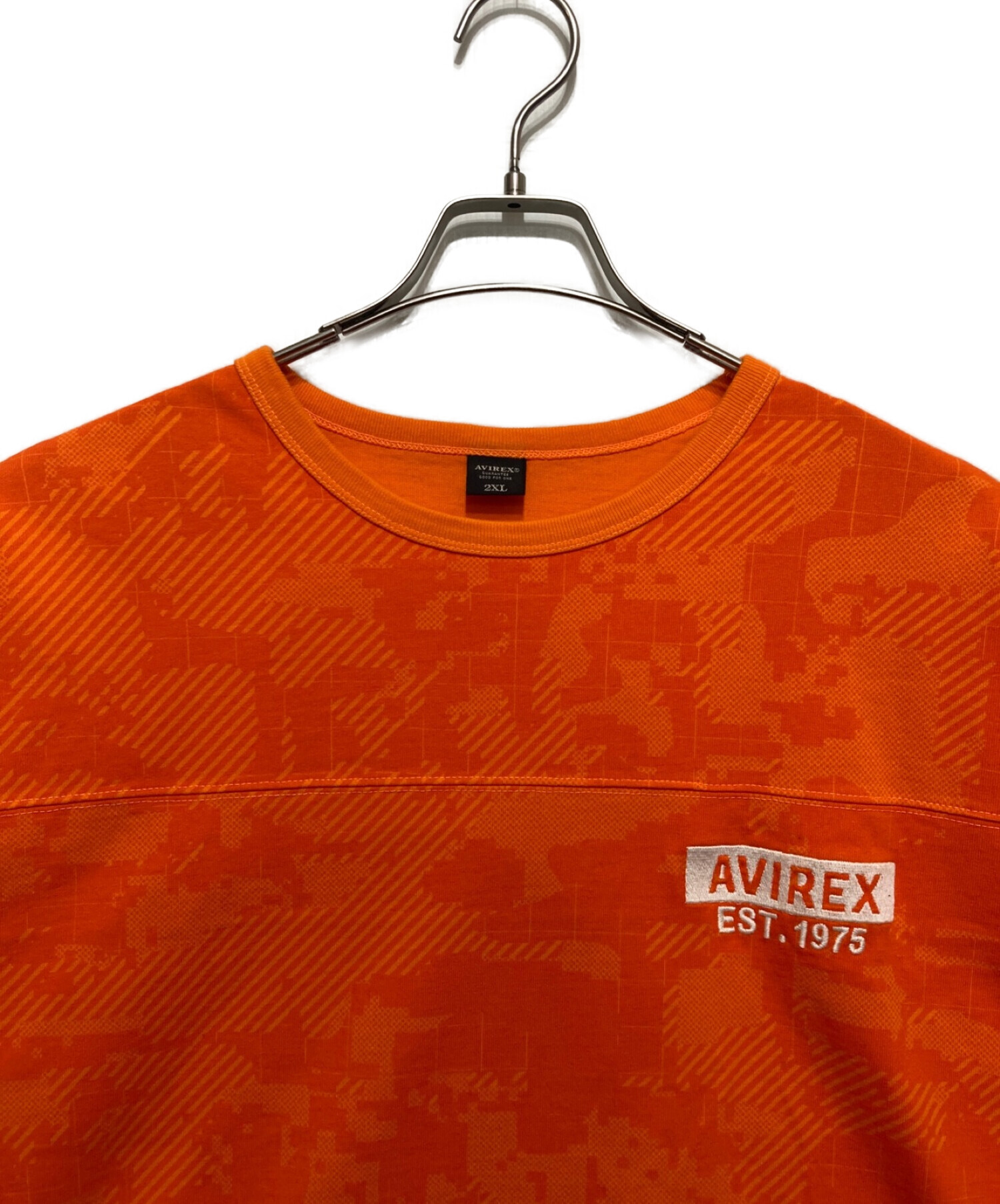 中古・古着通販】AVIREX (アヴィレックス) ビッグロゴTシャツ オレンジ 