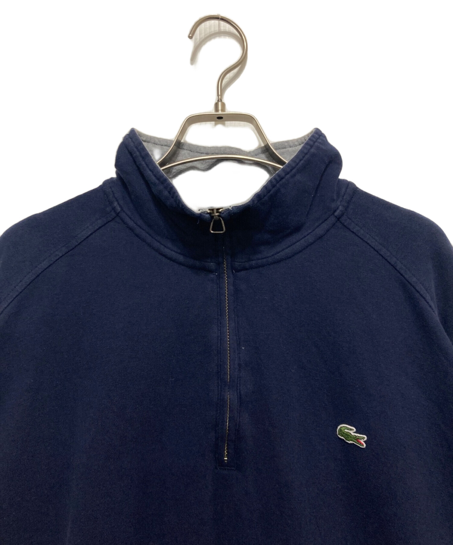 中古・古着通販】LACOSTE (ラコステ) ハーフジップスウェット ネイビー 