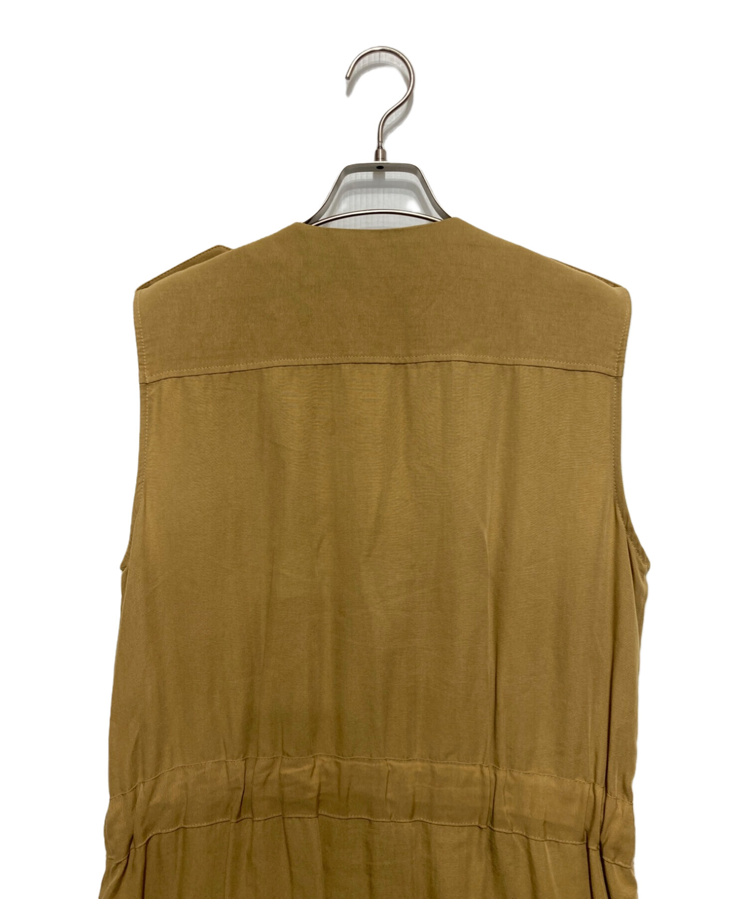 中古・古着通販】ZARA (ザラ) ノースリーブワンピース ベージュ サイズ 