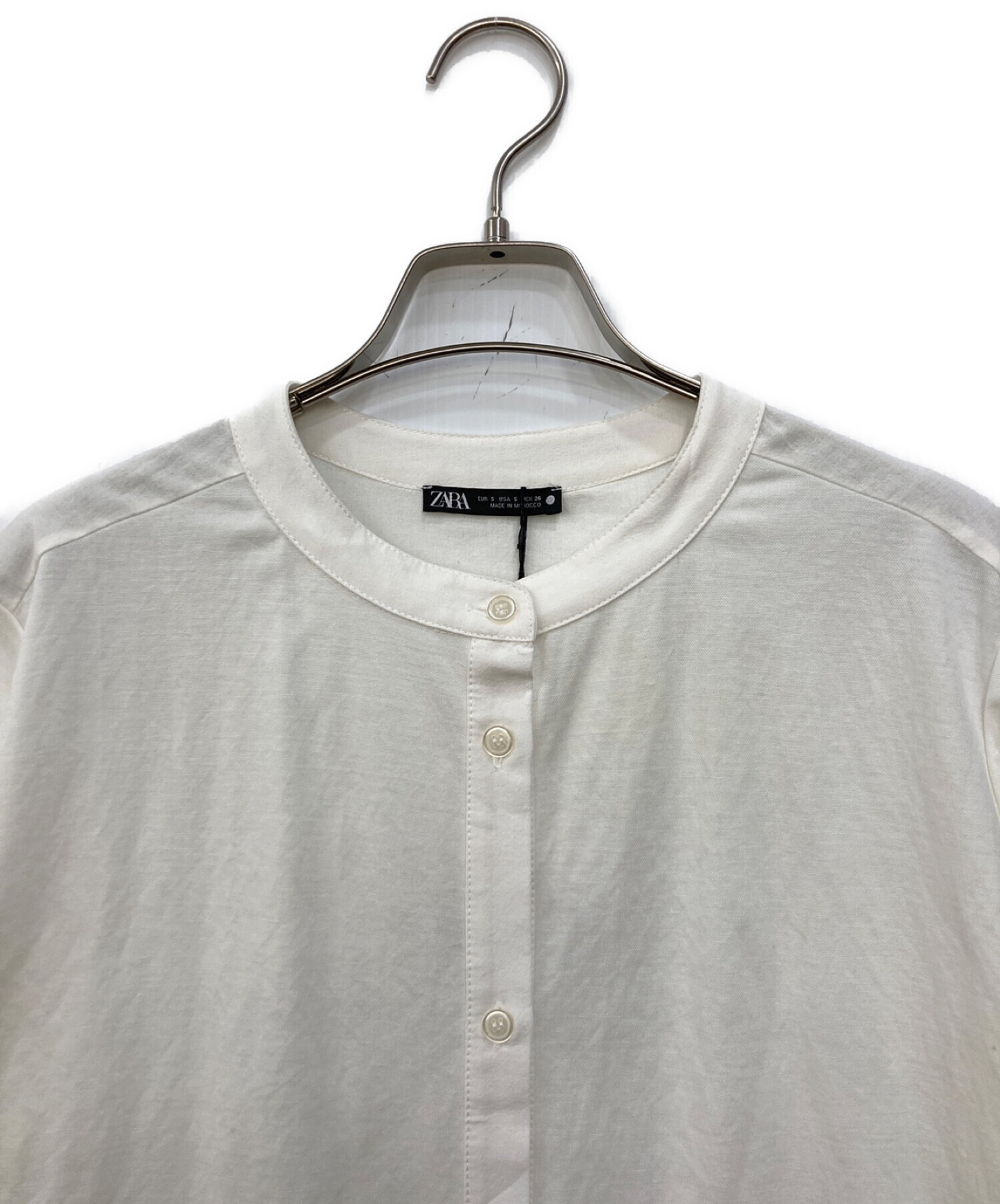 中古・古着通販】ZARA (ザラ) シャツワンピース ホワイト サイズ:S