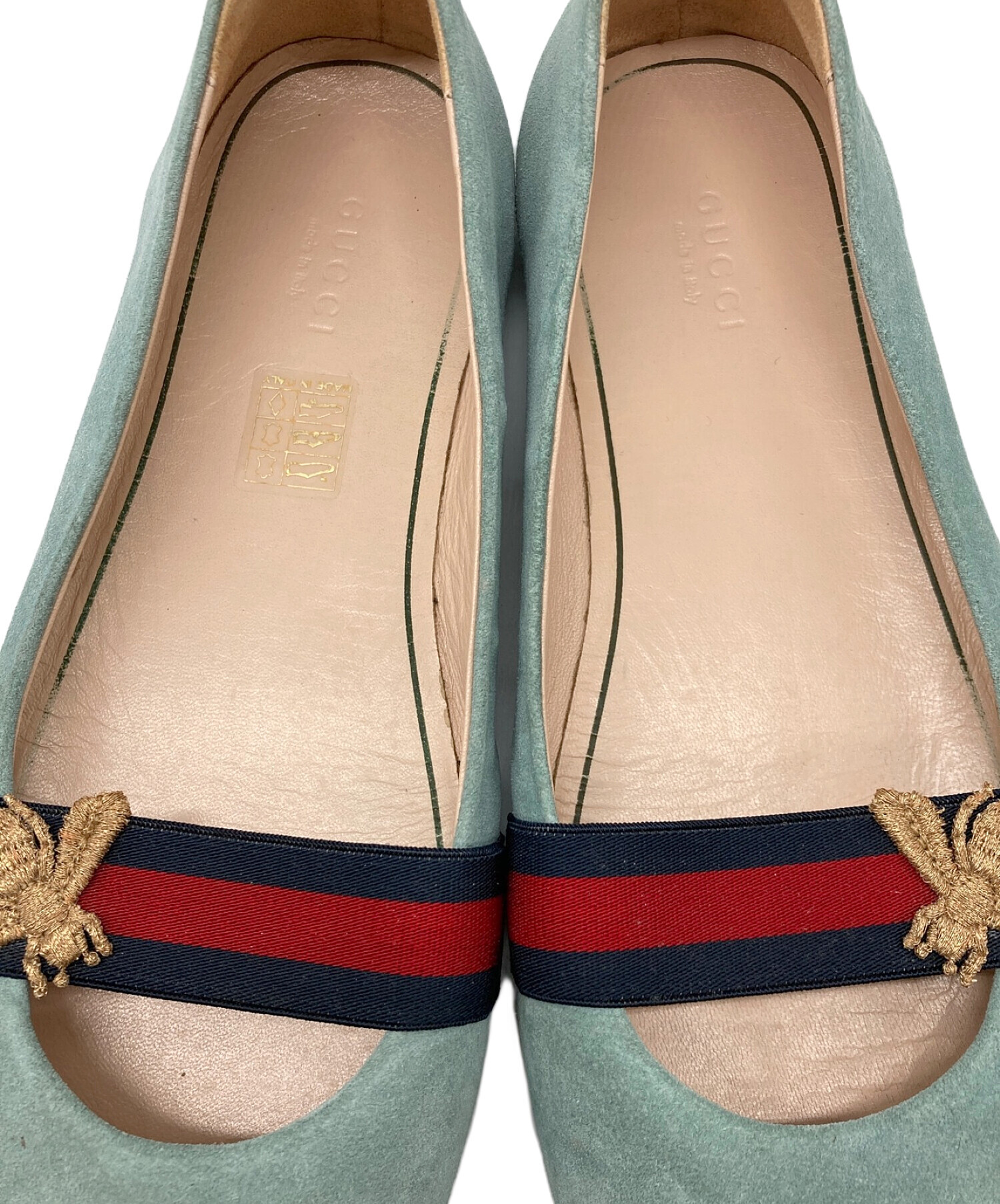 中古・古着通販】GUCCI (グッチ) フラットシューズ スカイブルー 