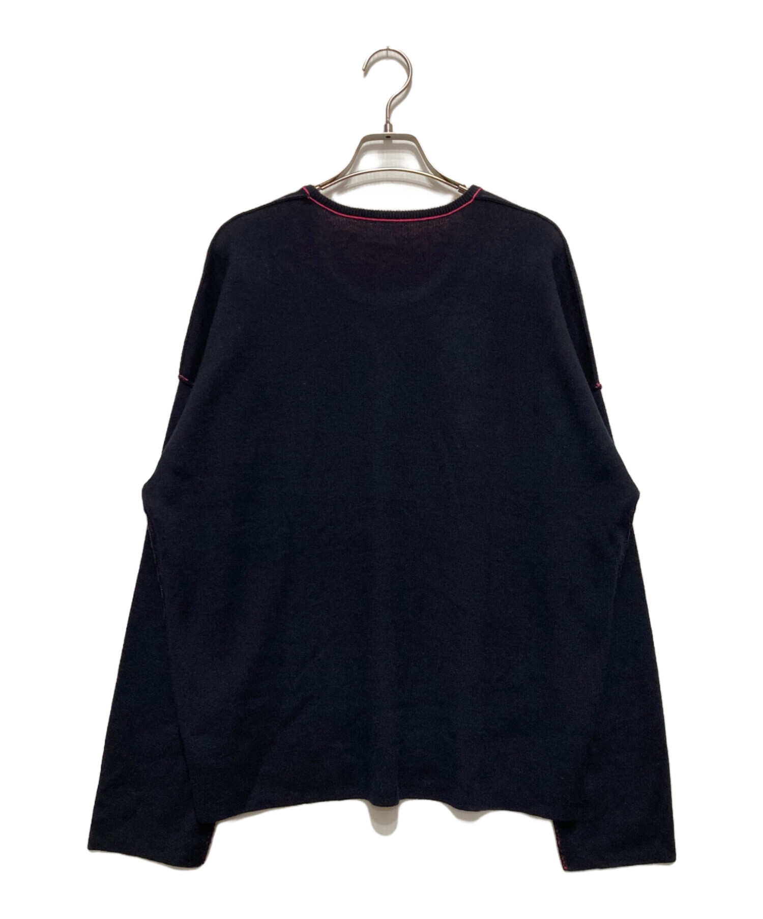 中古・古着通販】Gypsohila (ジプソフィア) W face knit tops ブラック 
