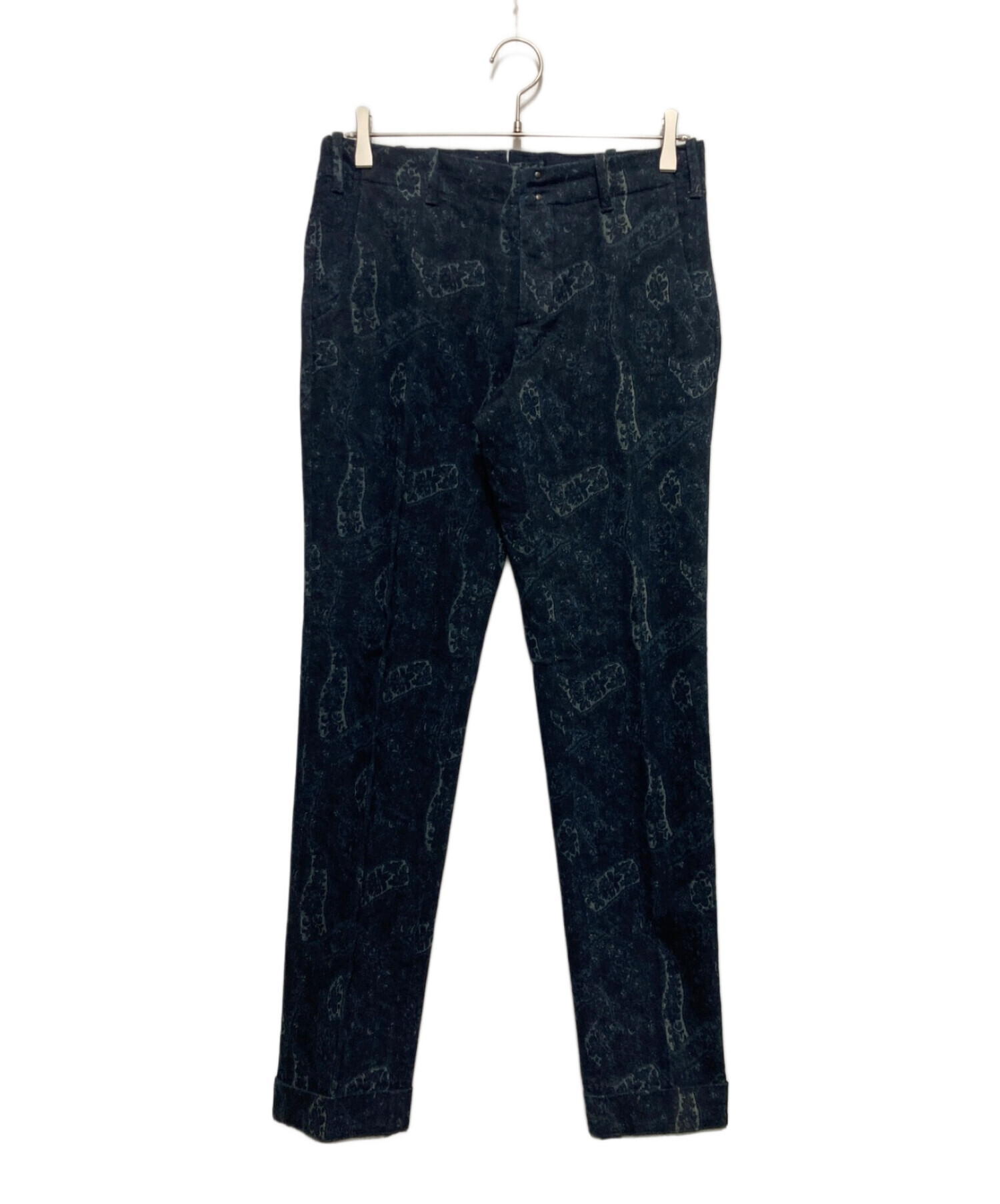 中古・古着通販】INCOTEX (インコテックス) 総柄パンツ ネイビー