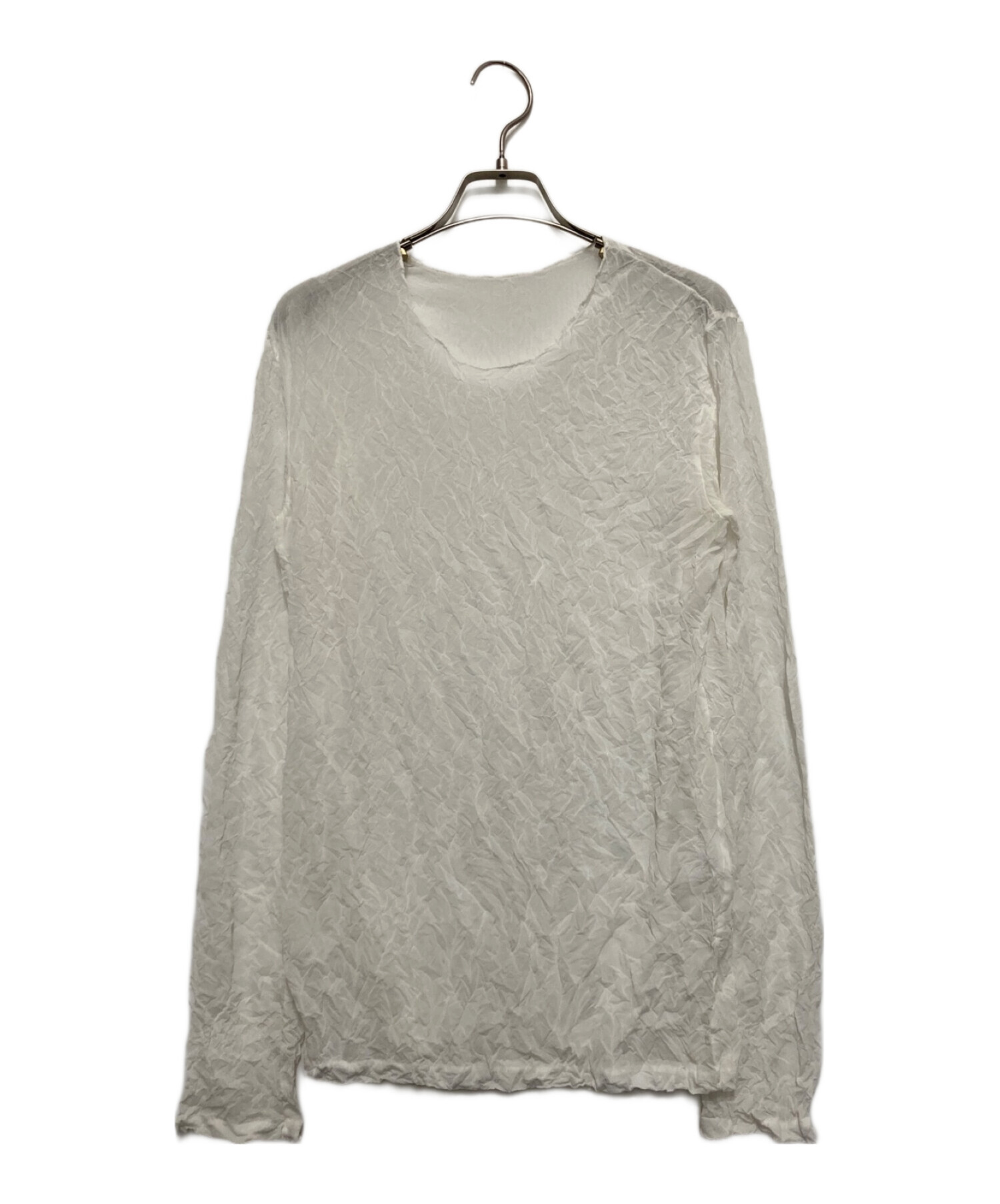中古・古着通販】ISSEY MIYAKE (イッセイミヤケ) シワ加工ブラウス 