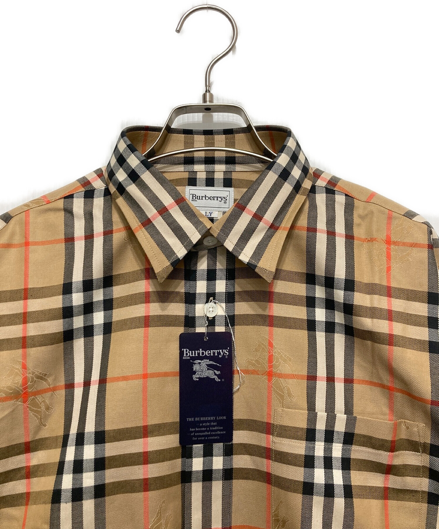 美品　BURBERRYS シャドーホース　シャツ　ノバチェック　Large バーバリー ノバチェック シャドーホース 長袖シャツ