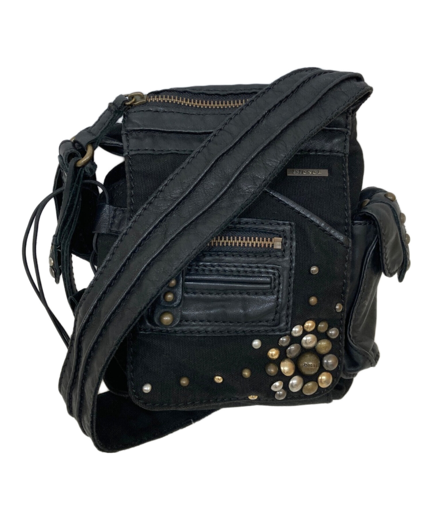 y2k DIESEL ディーゼル　ショルダーバッグ　スタッズ　三日月　90s ディーゼル DIESEL ショルダーバッグ スタッズ 三日月 90s y2k