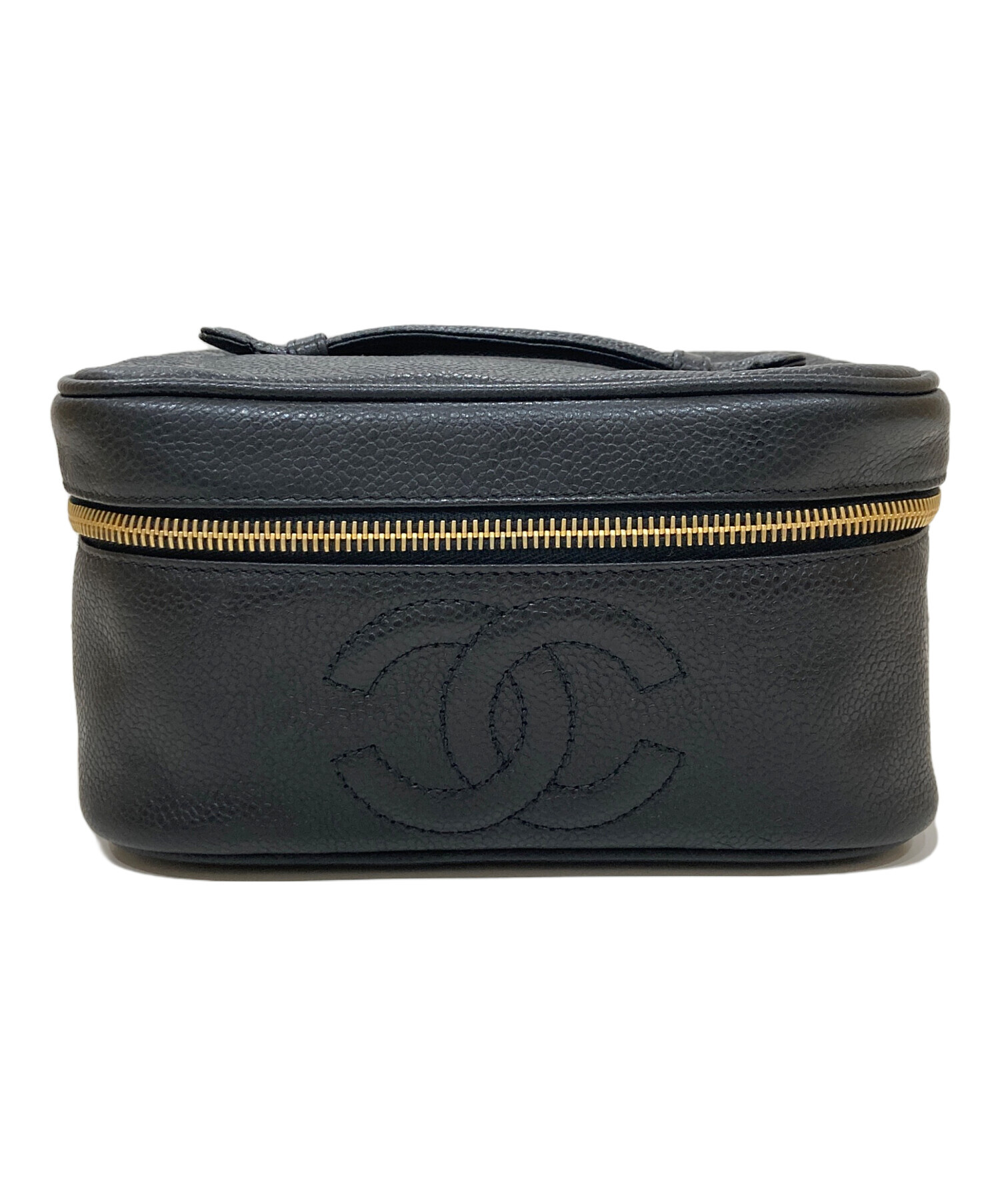 中古・古着通販】CHANEL (シャネル) キャビアスキンバニティバッグ 