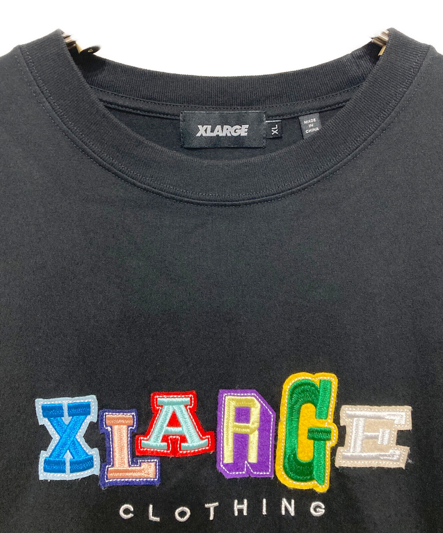 【XL】CVLTE 刺繍ロゴ ブラック Tシャツ 古着 中古・古着通販】X-LARGE (エクストララージ) 刺繍tシャツ ブラック