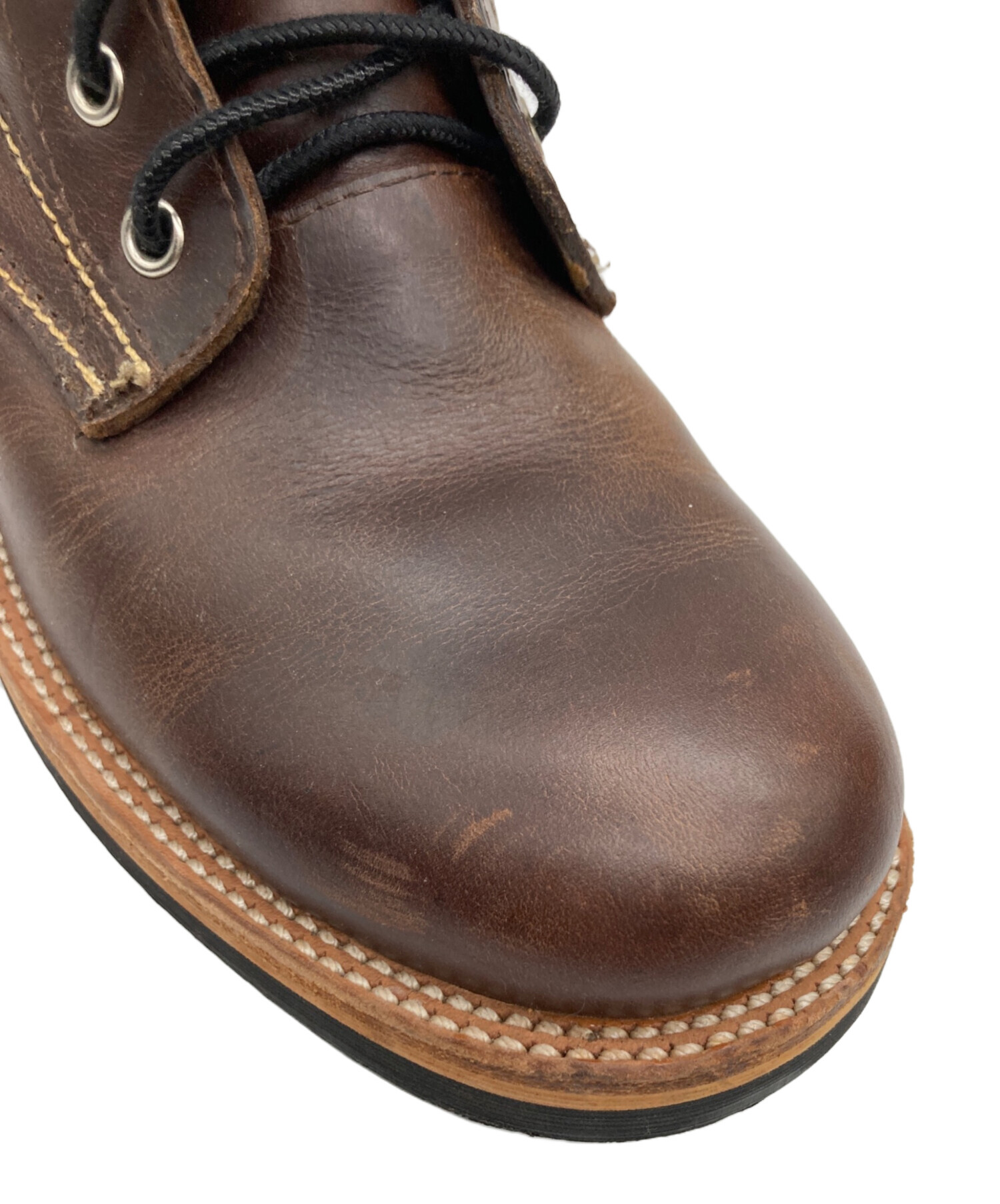 スローウェアライオン キャップトゥ レースアップブーツ サイドジップ 革靴 L 中古・古着通販】SLOW WEAR LION (スローウェアライオン) サイドジップ
