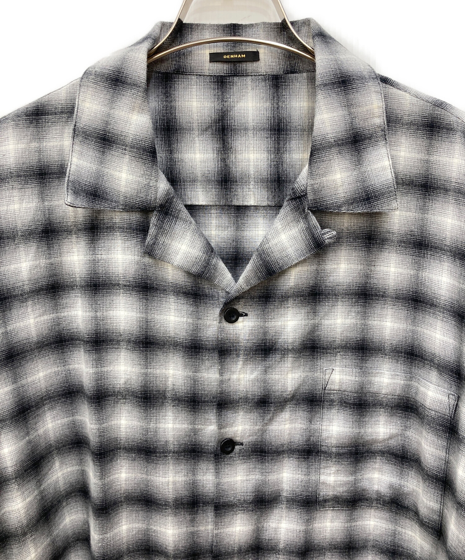中古・古着通販】Denham (デンハム) オンブレチェックシャツ ホワイト