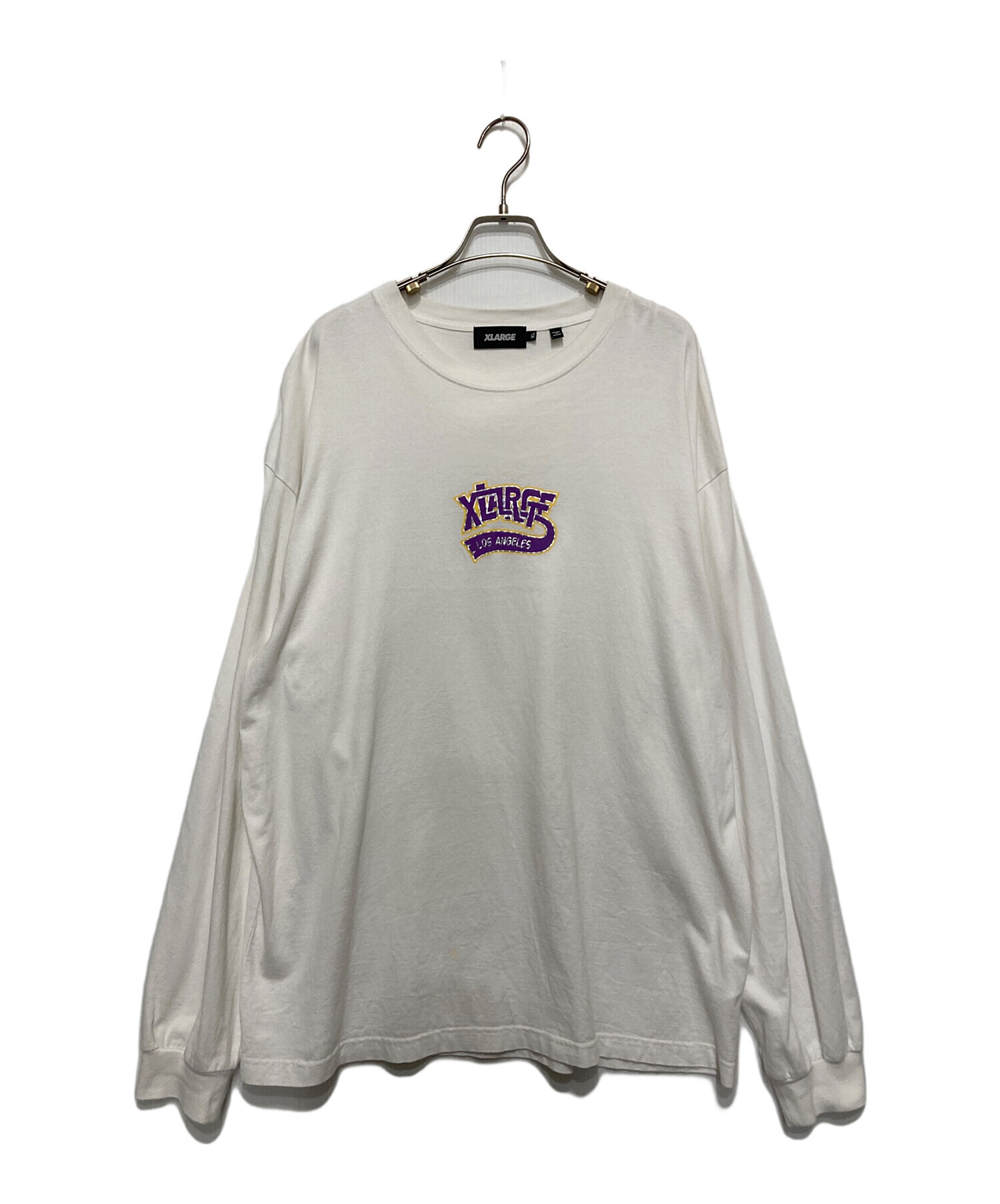 中古・古着通販】X-LARGE (エクストララージ) 長袖カットソー ホワイト 