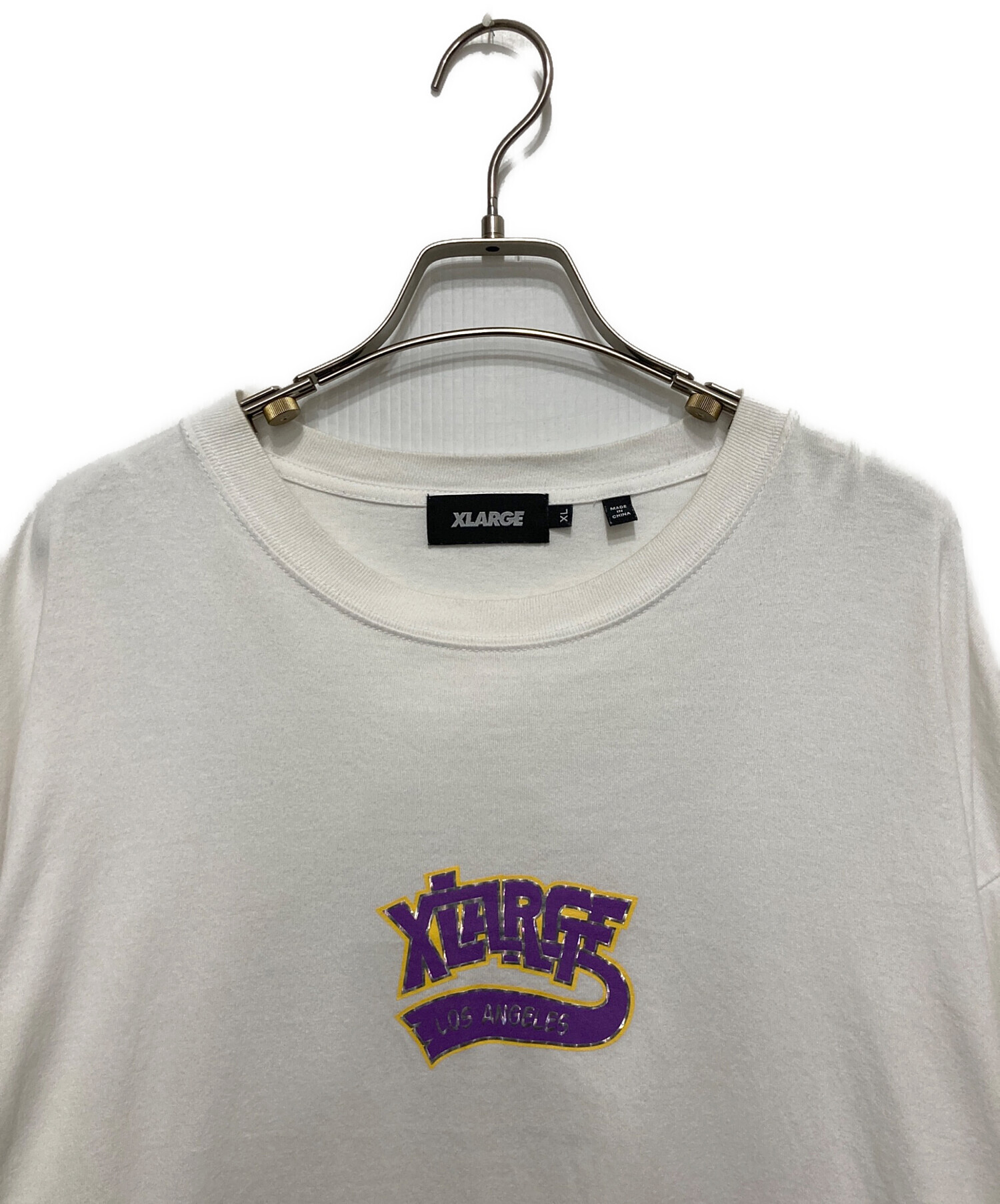 中古・古着通販】X-LARGE (エクストララージ) 長袖カットソー ホワイト 
