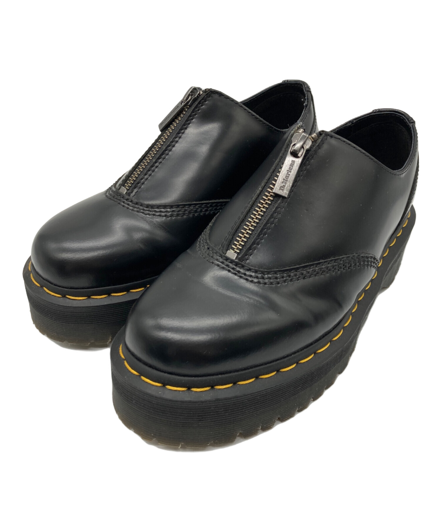 22cm 美品 Dr.Martens AURIAN Ⅱ QUAD ローファー 黒 中古・古着通販】Dr.Martens (ドクターマーチン) AURIAN II QUAD