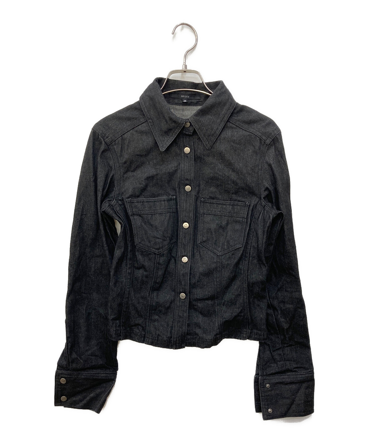 中古・古着通販】GUCCI (グッチ) デニムジャケット ブラック サイズ