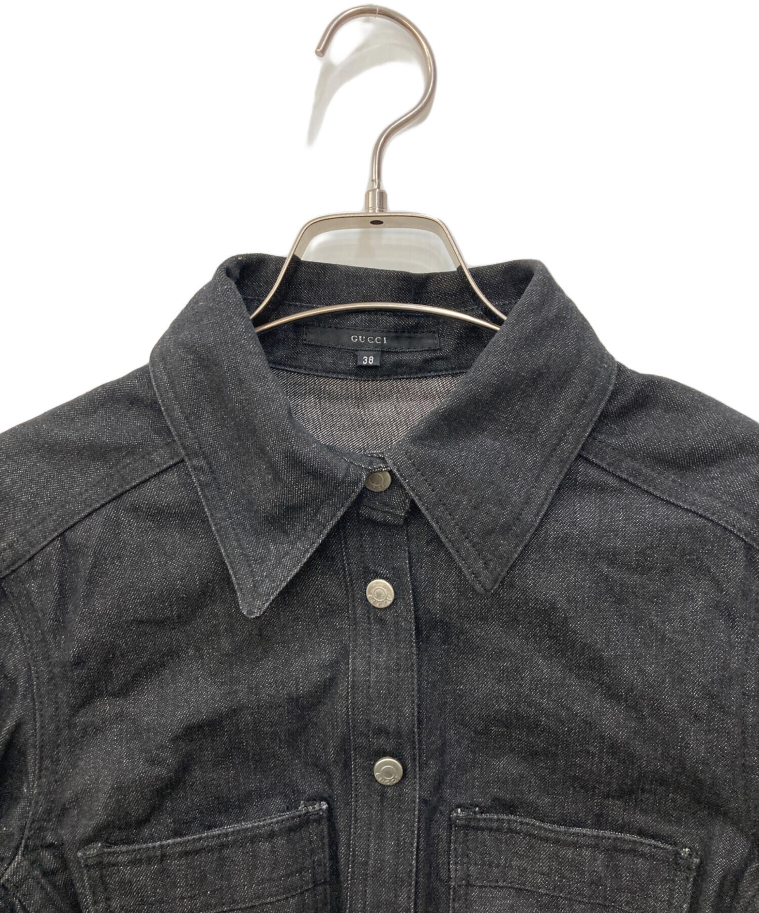 GUCCI ブラックデニムジャケット / ヴィンテージ 中古・古着通販】GUCCI (グッチ) デニムジャケット ブラック サイズ