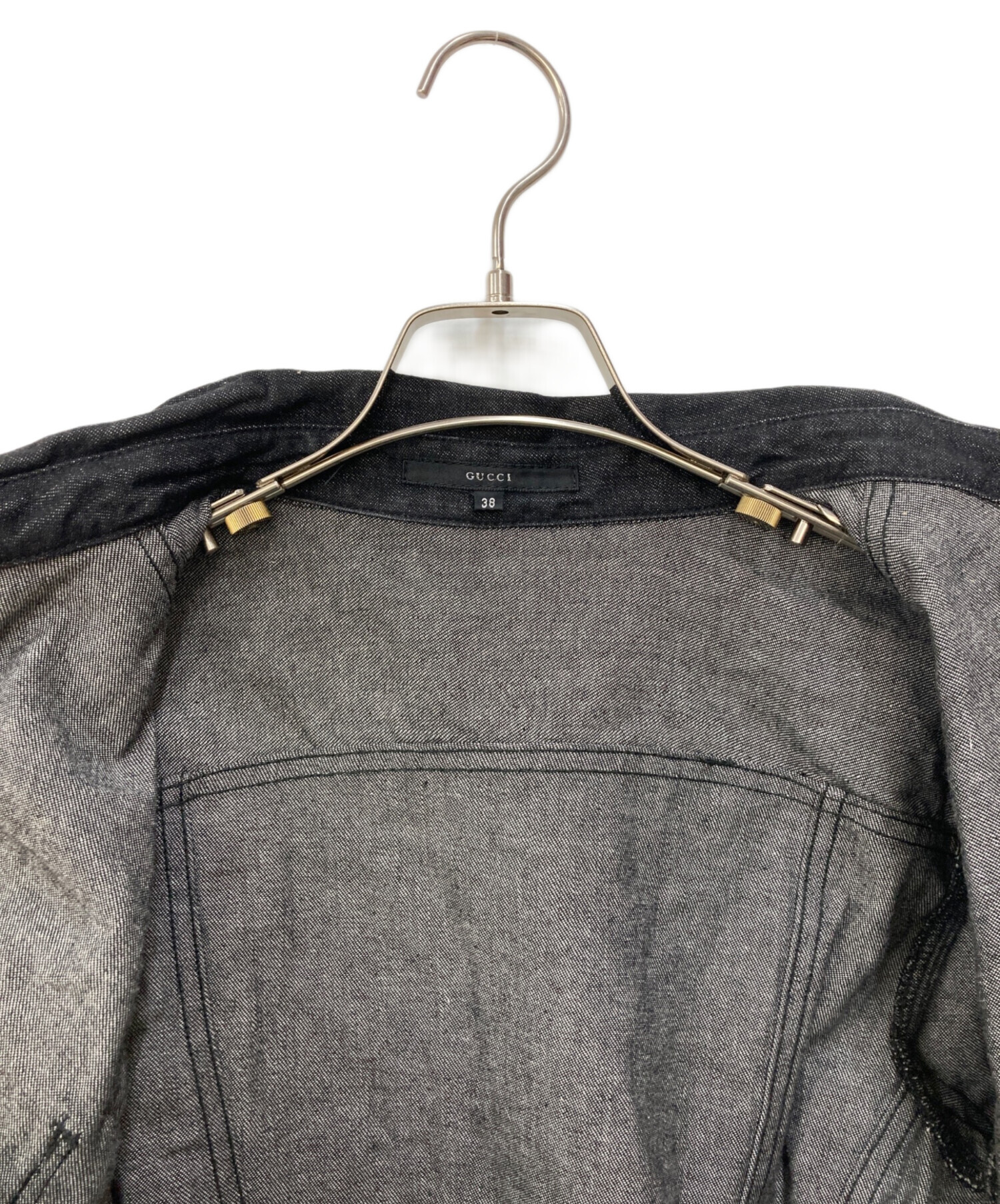 sasa　イタリア製　GUCCI グッチ　デニムジャケット　黒　42 fre-95617_001.jpg