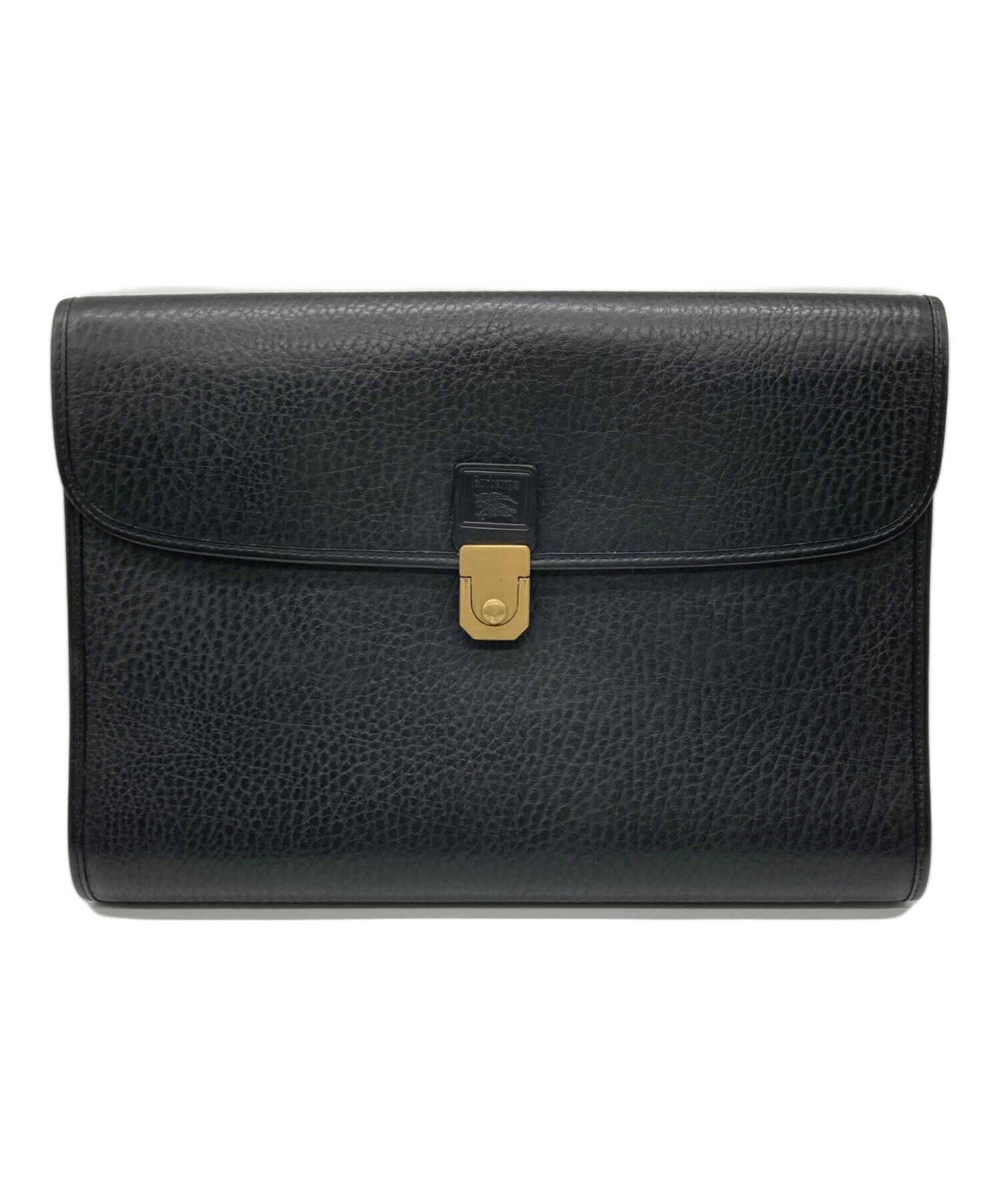 Burberrys 黒 レザー クラッチバッグ 中古・古着通販】Burberry's (バーバリーズ) レザークラッチバッグ