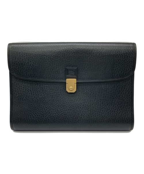 ✨美品✨バーバリー　クラッチバッグ　セカンド　小物入れ　ロック　レザー　ブラック ✨美品✨バーバリー クラッチバッグ セカンド 小物入れ ロック レザー