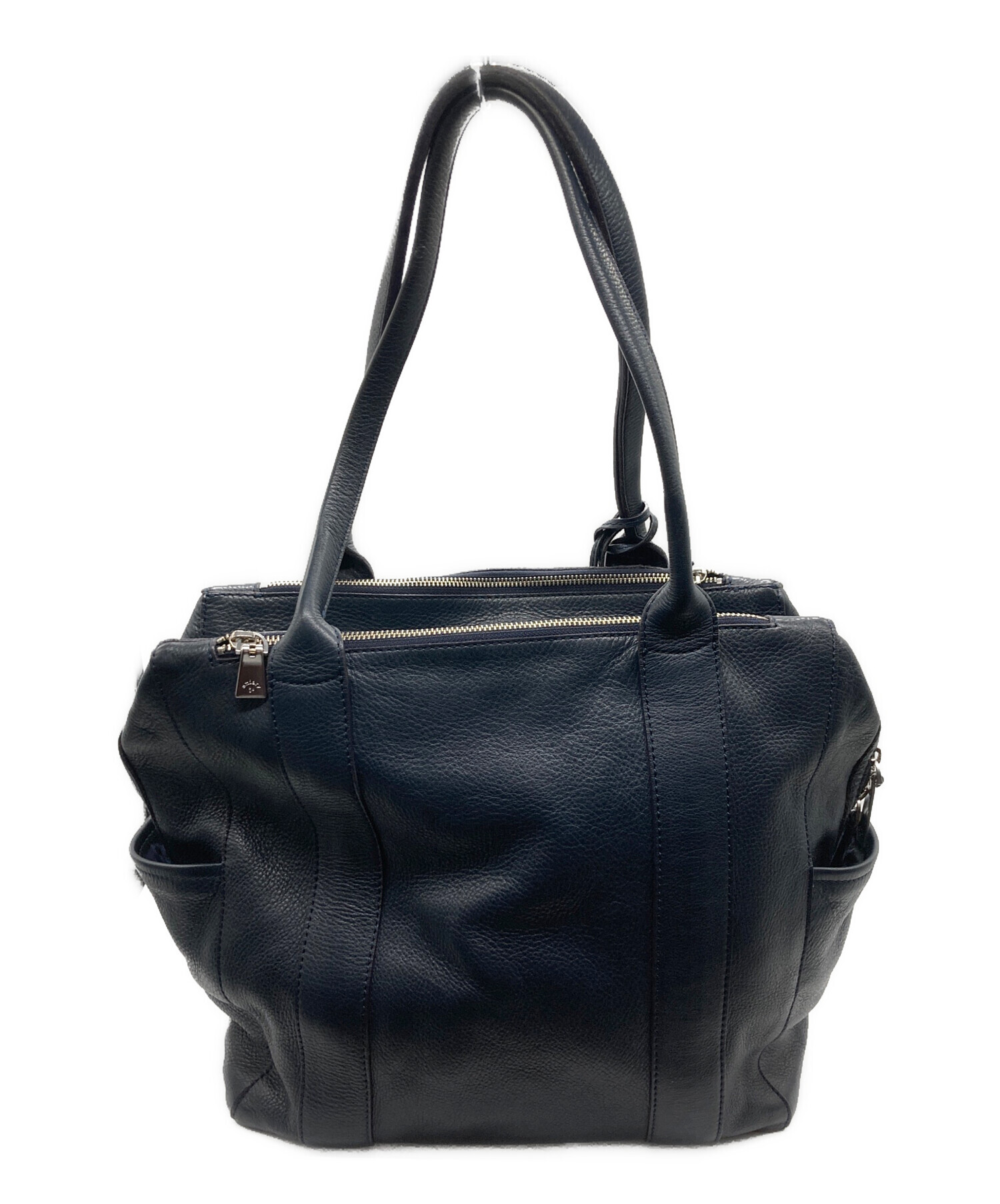 中古・古着通販】aniary (アニアリ) レザートートバッグ ネイビー