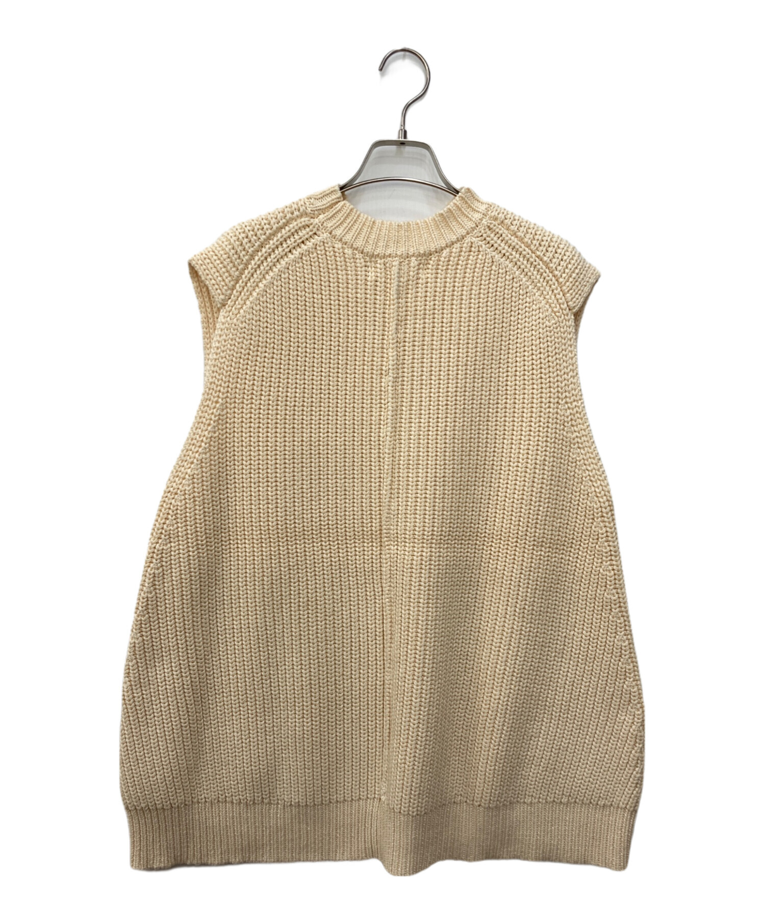 MACHATT ベージュ ニットベスト machatt マチャット サイドボタン