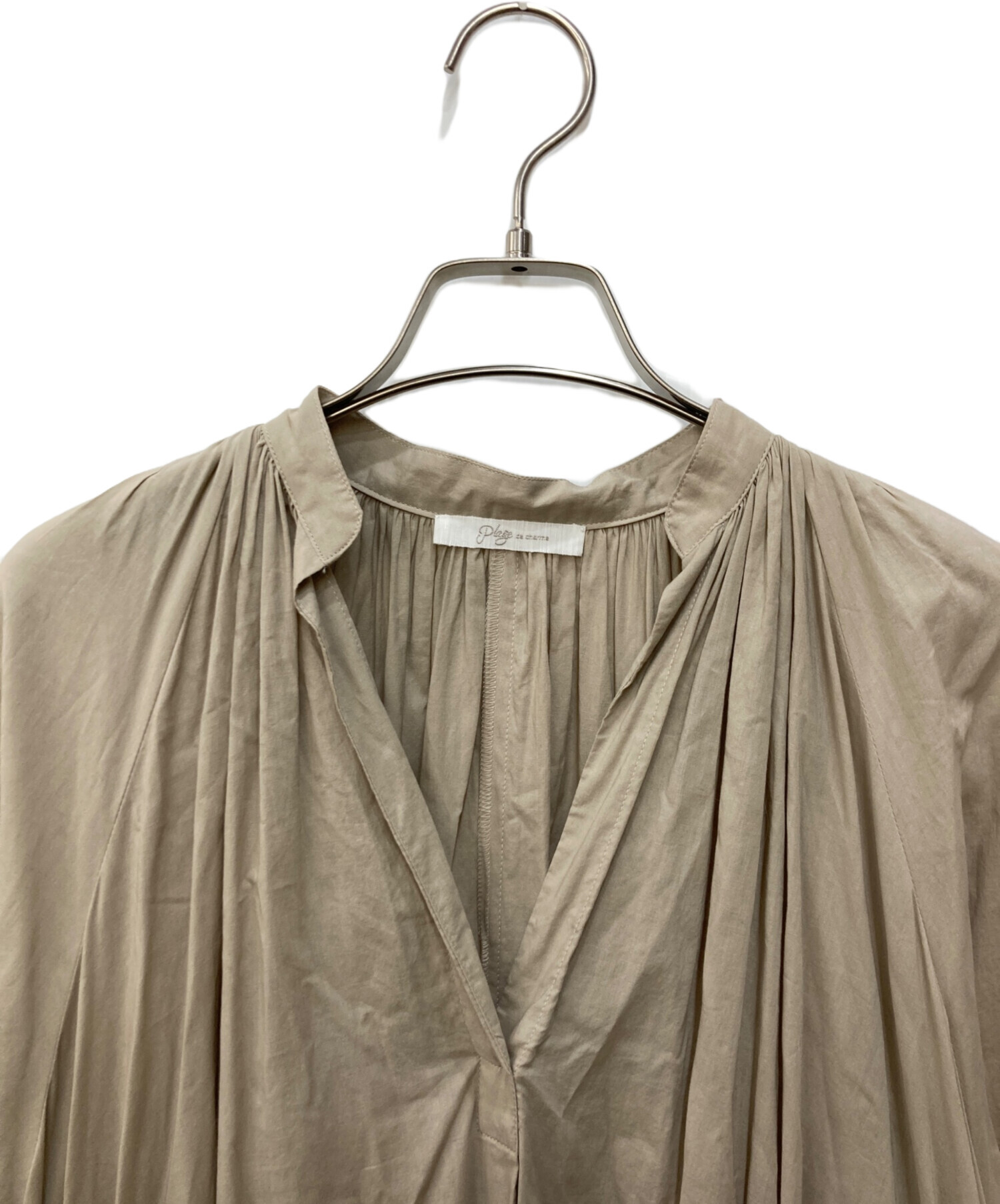 新品　Plage プラージュ　Lawn ボリューム Flare ワンピース　36 plage（プラージュ）の「Lawn ボリューム Flare ワンピース