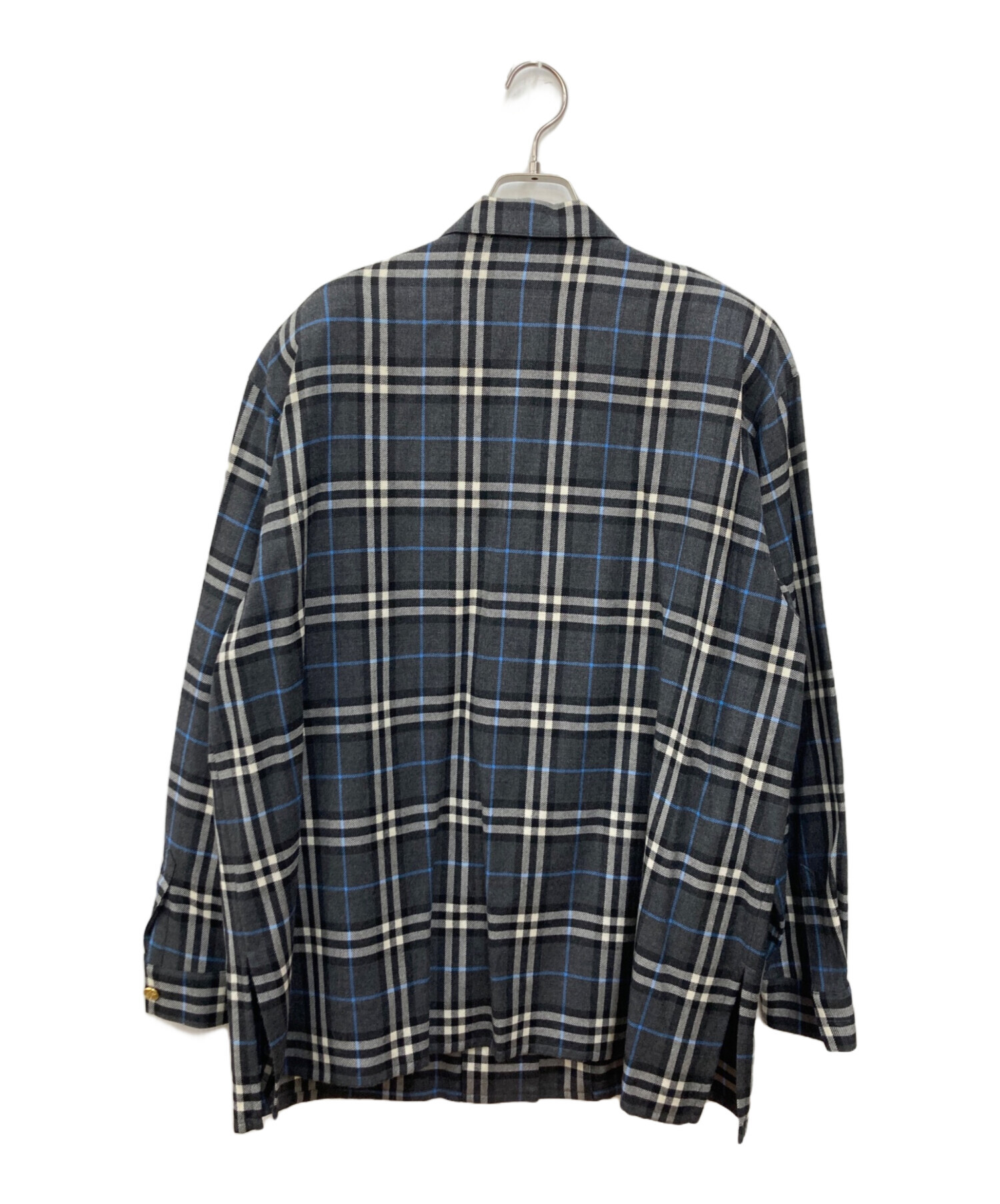 バーバリーズ ブルーレーベル チェックシャツ グレー 38 長袖 古着 BURBERRY BLUE LABEL - バーバリーズ ブルーレーベル チェックシャツ