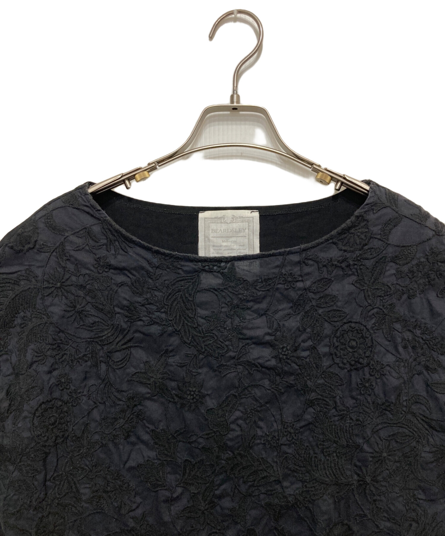 人気♪ビアズリー フロント刺繍フレンチカットソー エンブロイダリーブラウス BEARDSLEY ビアズリー フロント刺繍フレンチカットソー BEARDSLEY