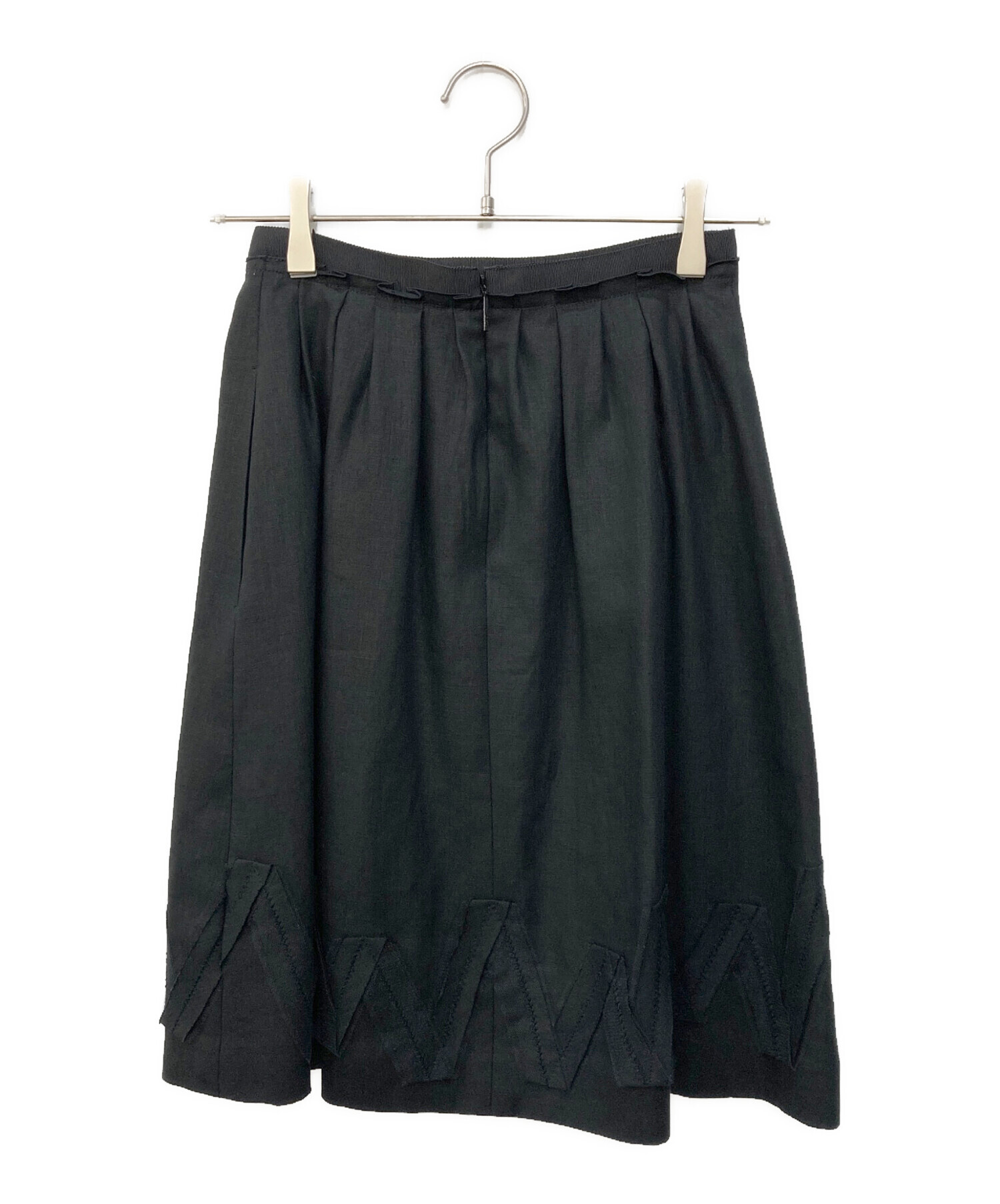 中古・古着通販】Rene (ルネ) リネンスカート ブラック サイズ:SIZE 34 