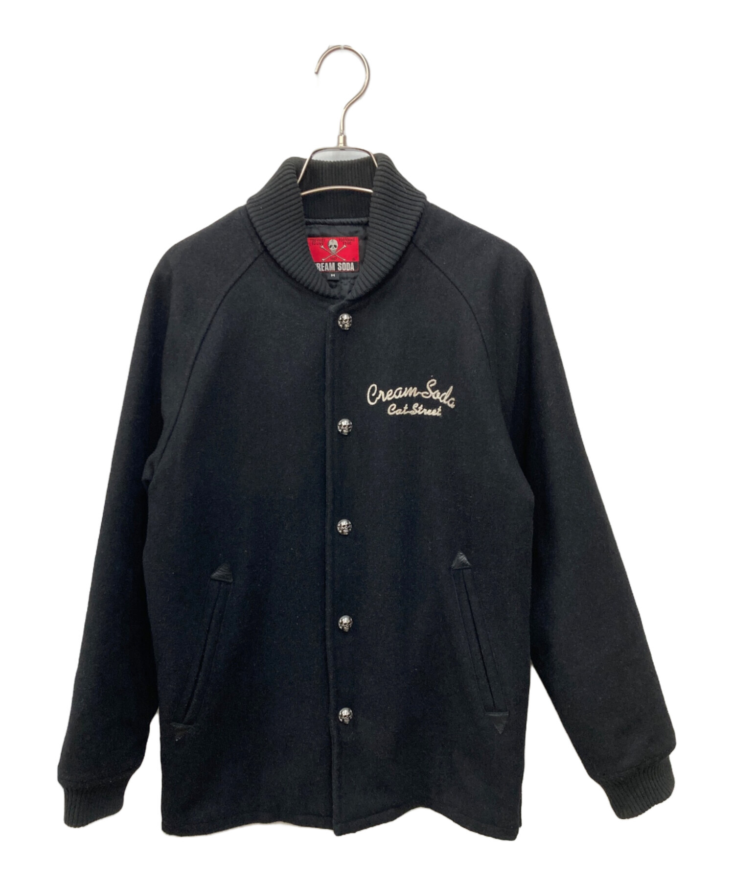 中古・古着通販】CREAM SODA (クリームソーダ) スタジャン ブラック