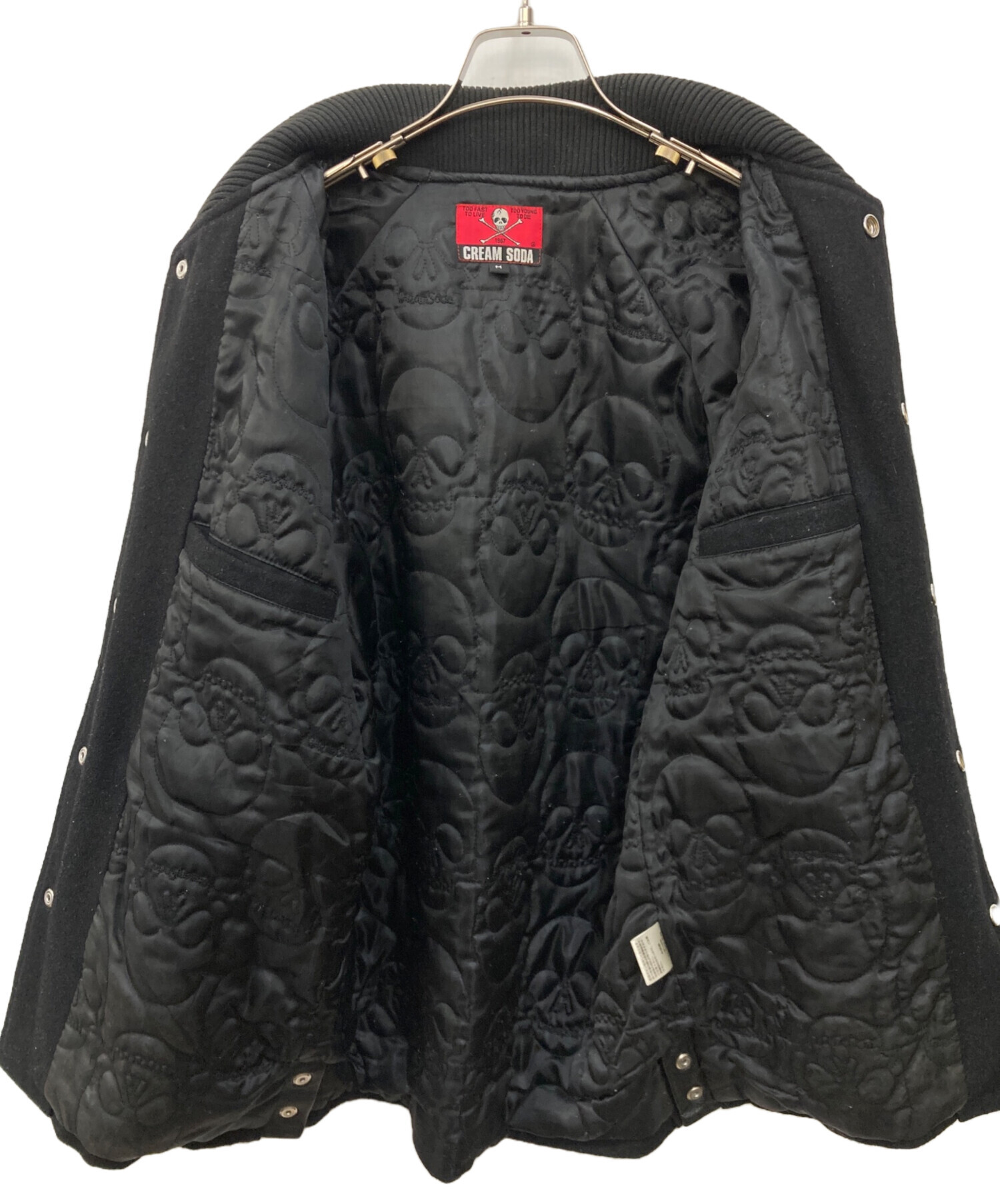 中古・古着通販】CREAM SODA (クリームソーダ) スタジャン ブラック