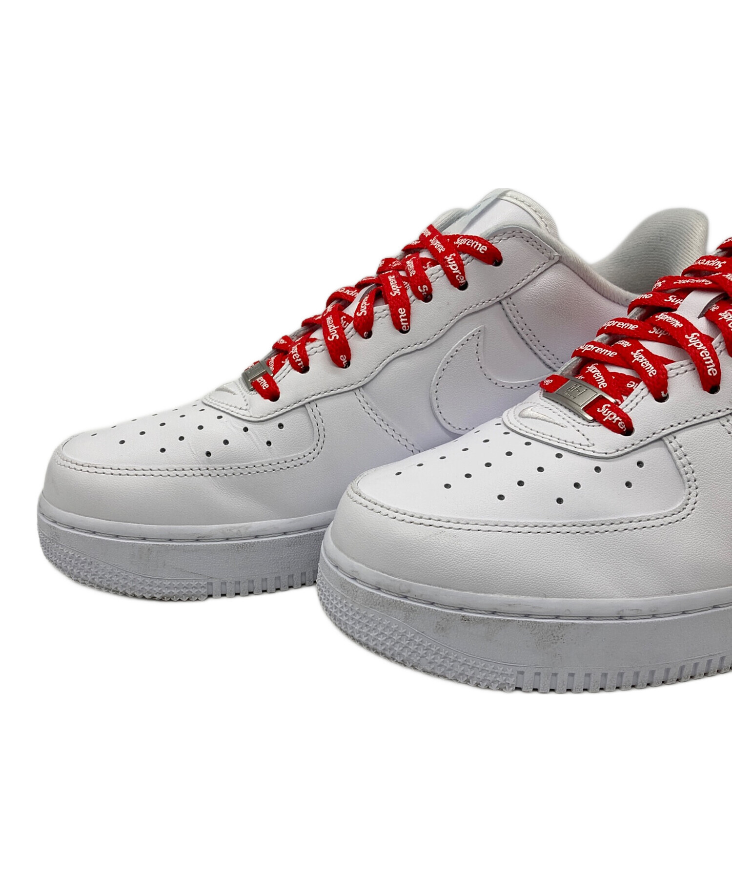 【27cm中古】Supreme✕ナイキ エアフォース1 ロー ホワイト NIKE シュプリーム ナイキ エアフォース1 ロー SUPREME AIR FORCE 1