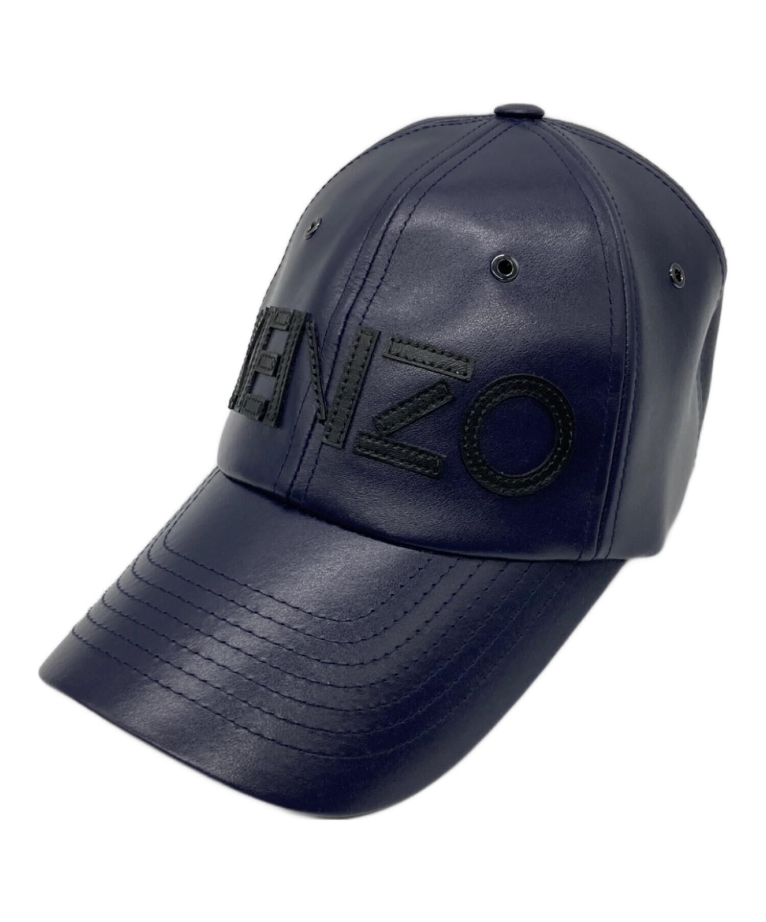 中古・古着通販】KENZO (ケンゾー) レザーキャップ ネイビー サイズ