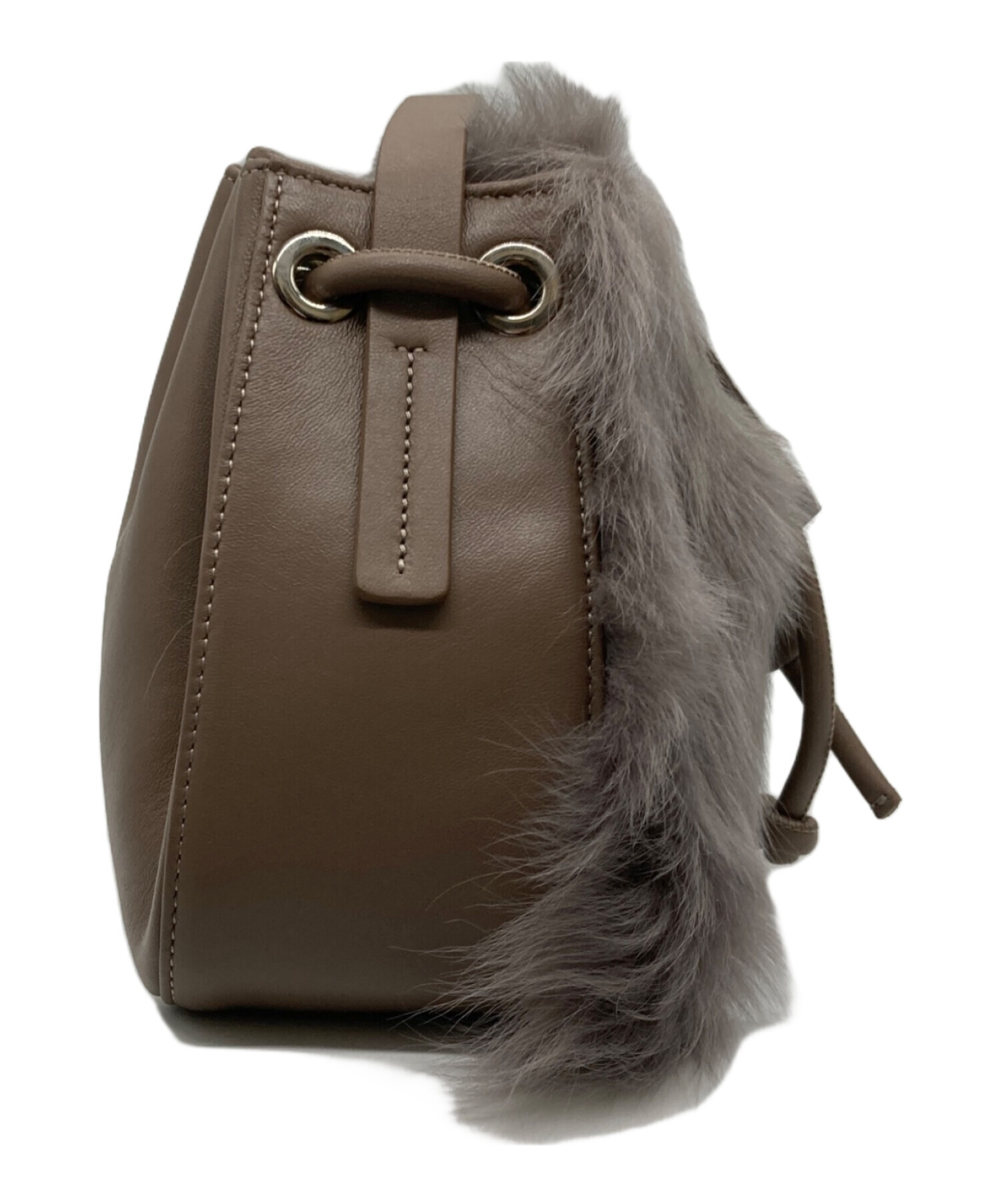 中古・古着通販】theory (セオリー) ファーショルダーバッグ ブラウン