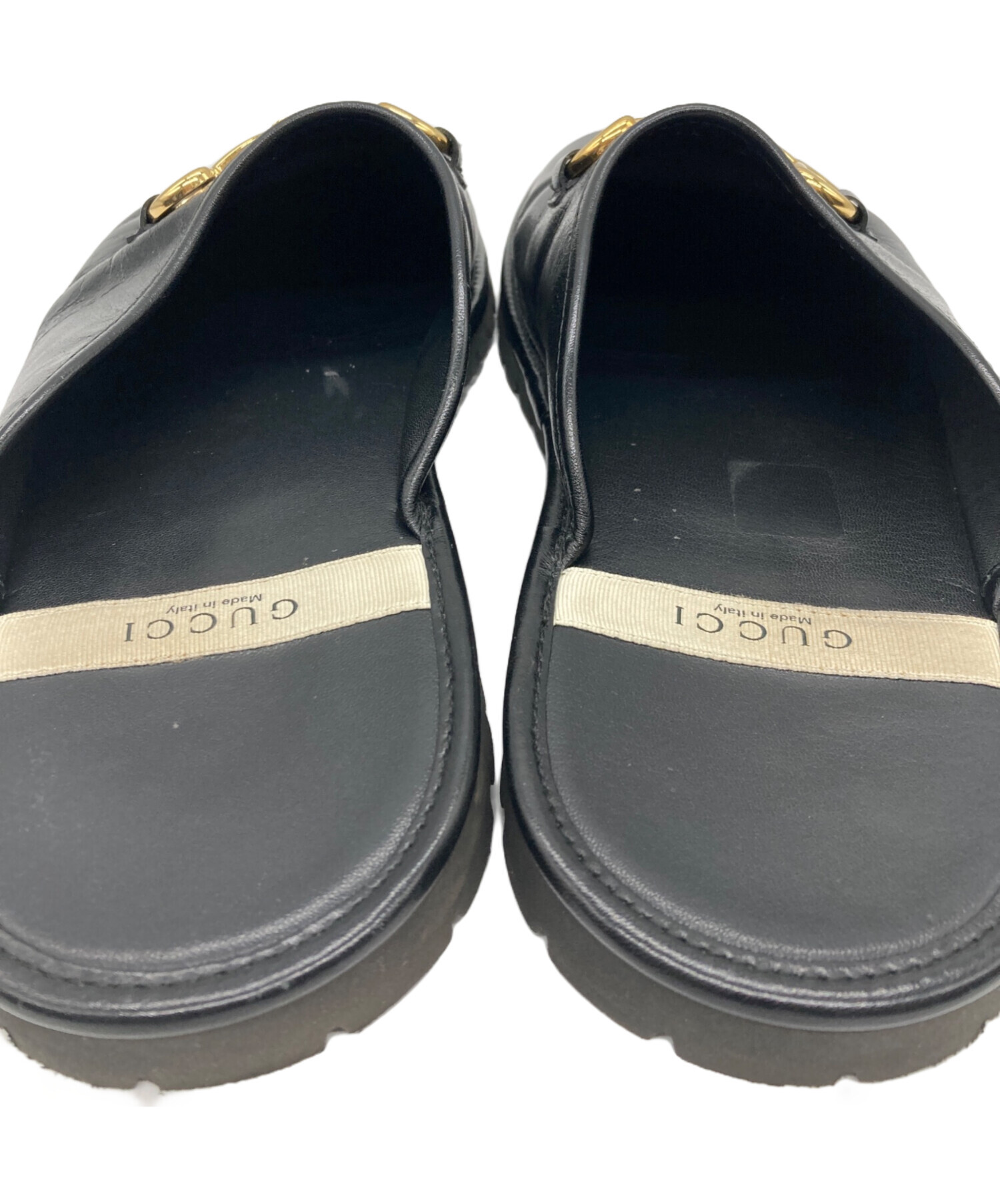 中古・古着通販】GUCCI (グッチ) ホースビットサンダル ブラック