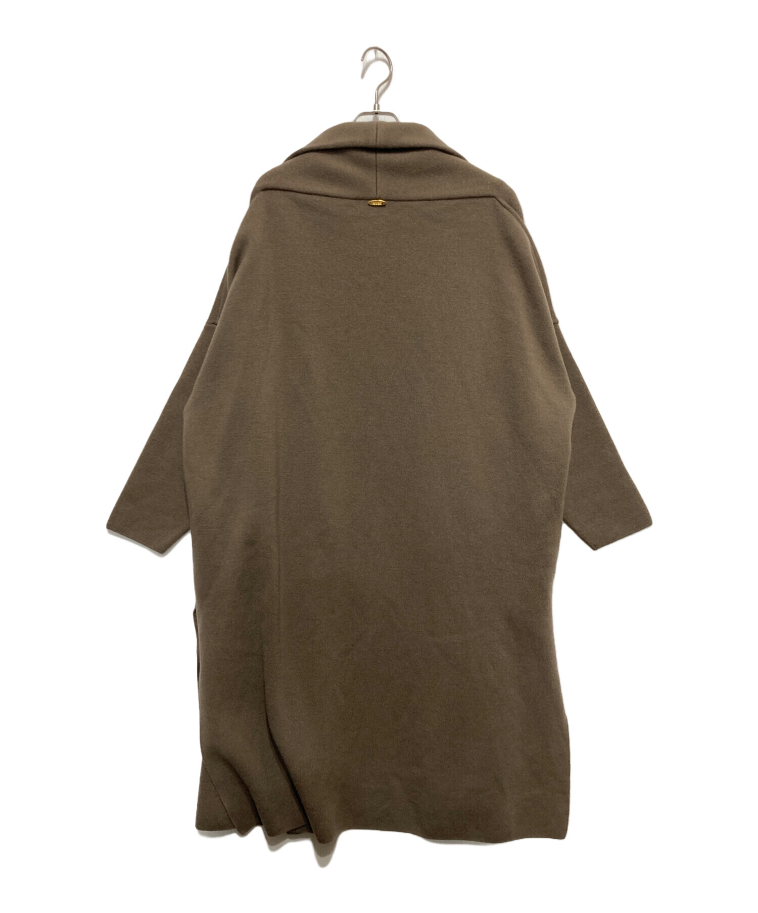 ★極美★MUSEdeDeuxiemeclasse スムースニットガウンコート茶 ☆極美☆MUSEdeDeuxiemeclasse スムースニットガウンコート茶